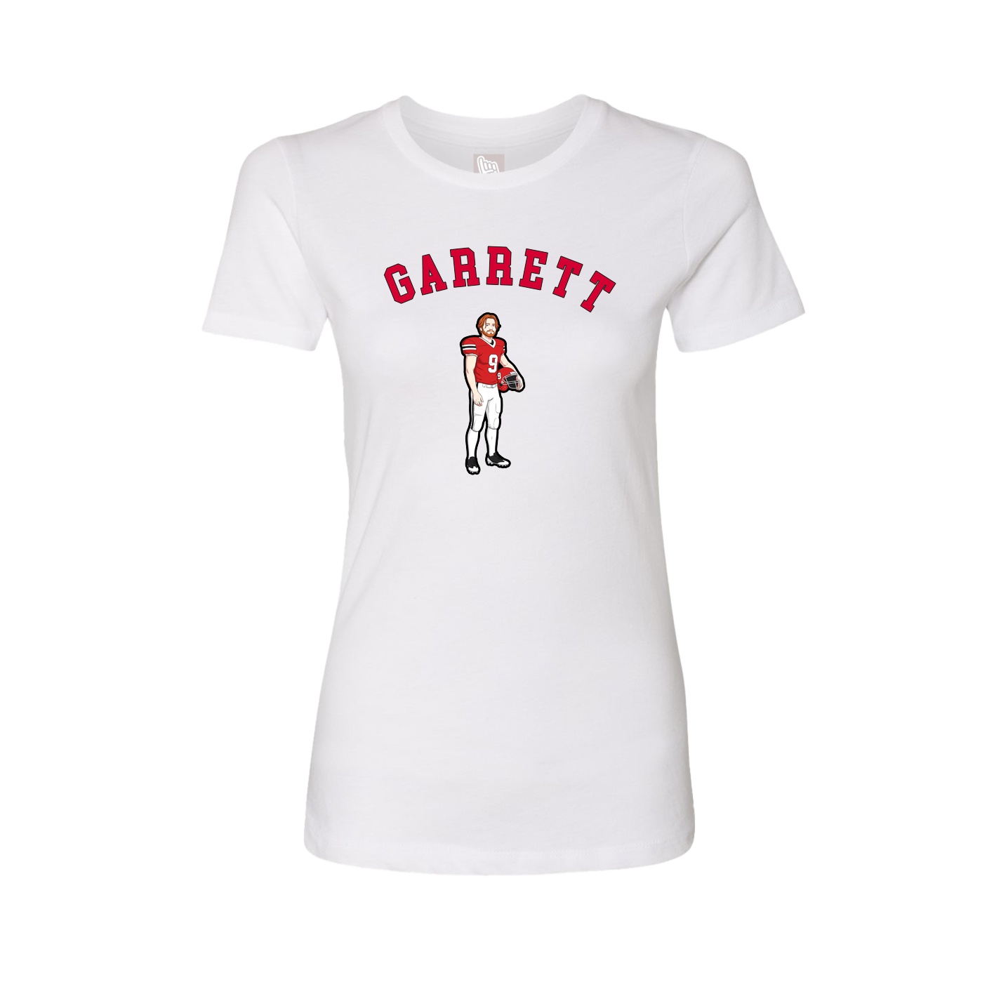 Fitted Women's Tee — Shirsey Arch in White