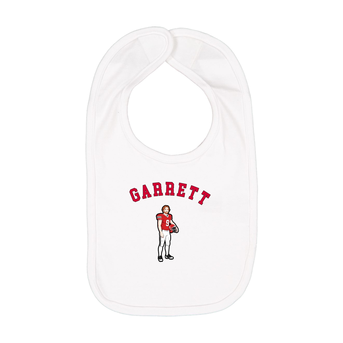Infant Bib — Shirsey Arch in White