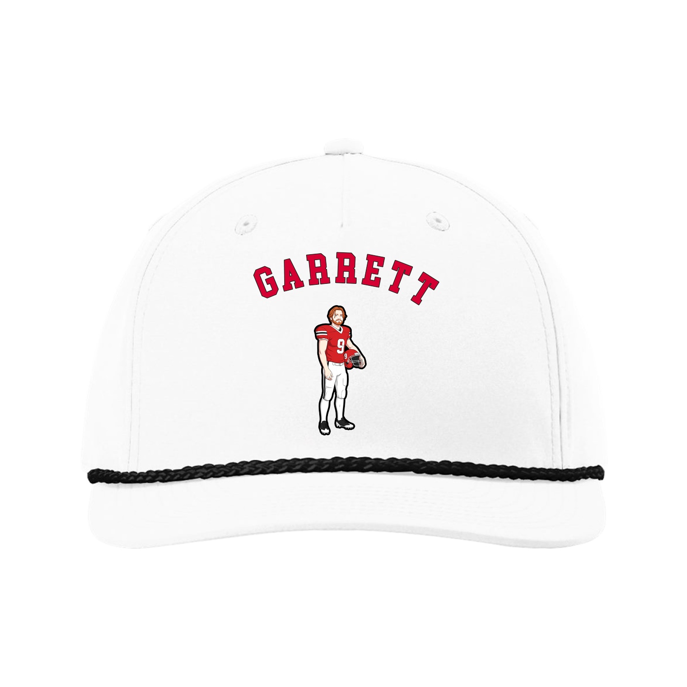 Five-Panel Classic Rope Cap — Shirsey Arch in White