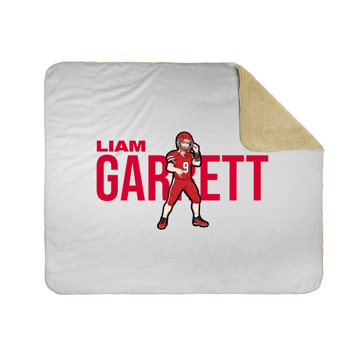 Throw Blanket — Player Name in White