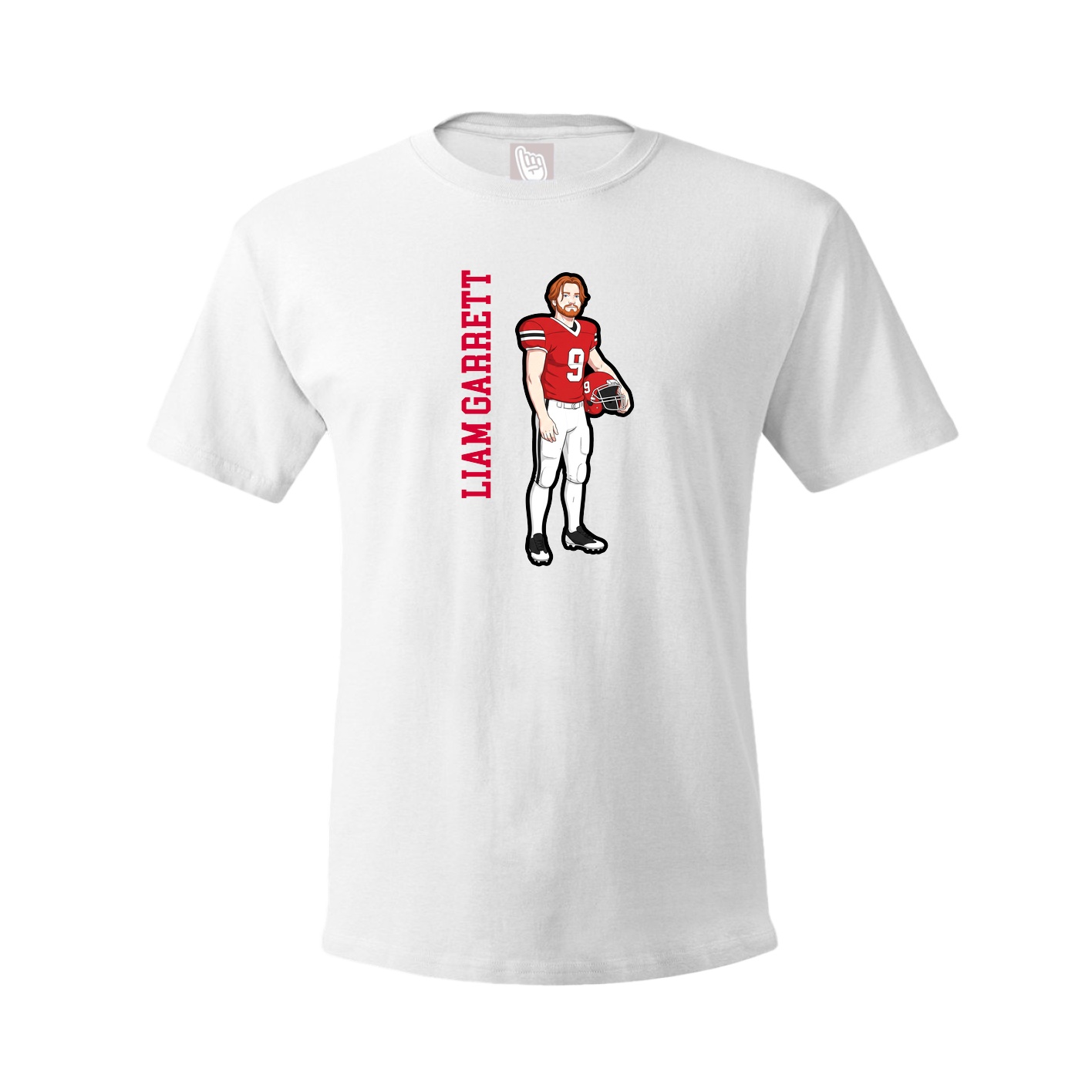 Tee — Name Vertical in White