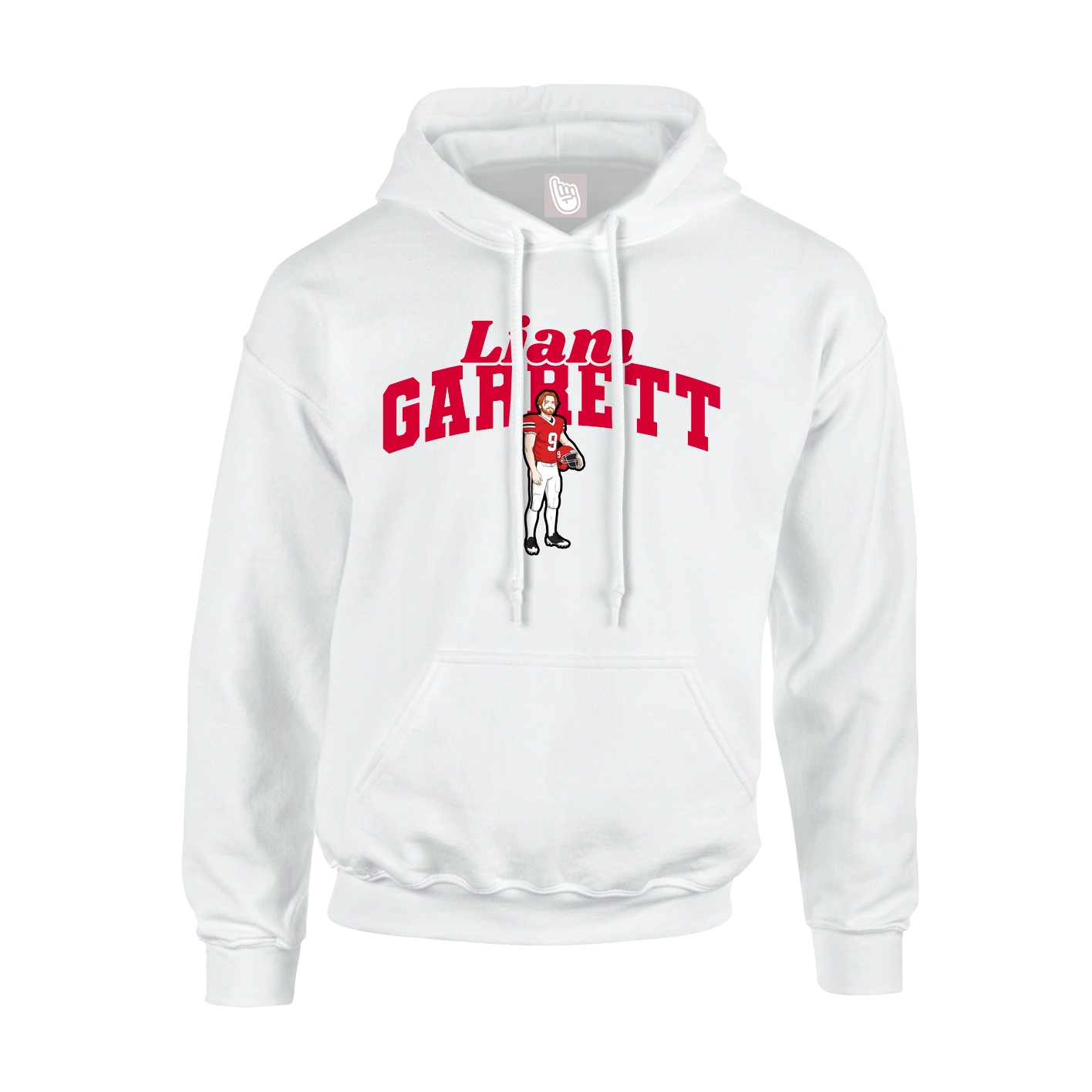 Youth Hoodie — Signature Arch in White