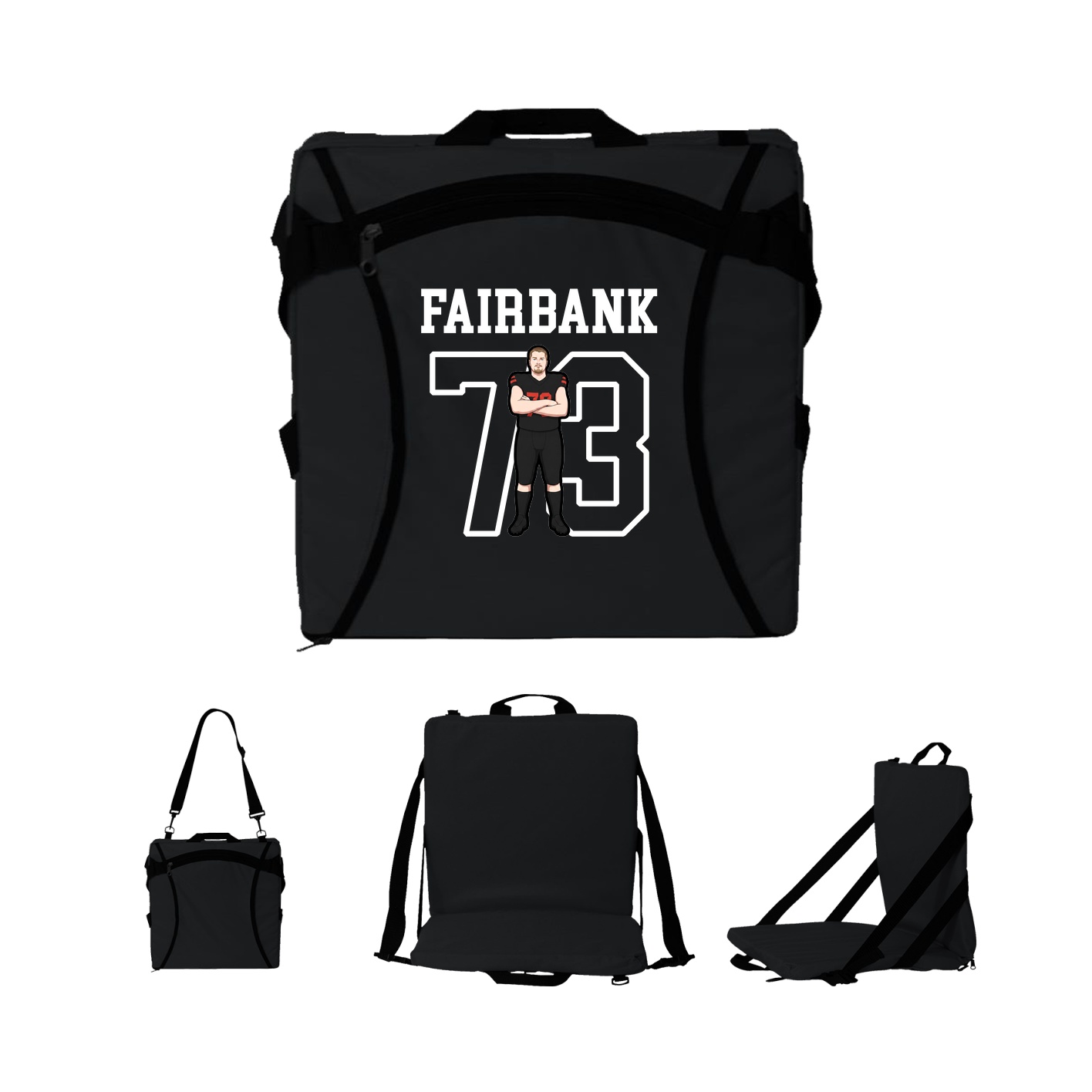 Folding Stadium Seat — Shirsey in Black