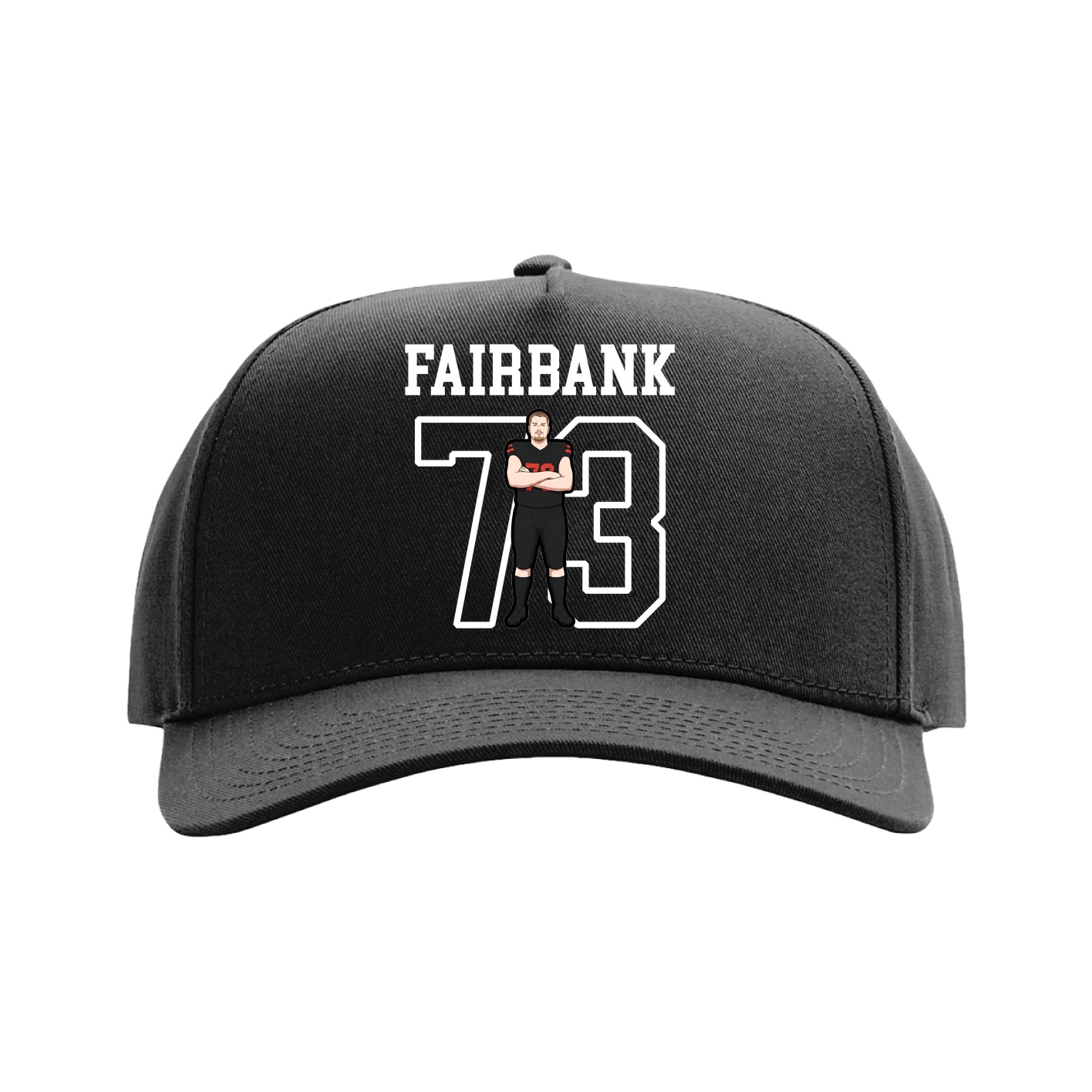 Full Fabric Five-Panel Champ Cap — Shirsey in Black