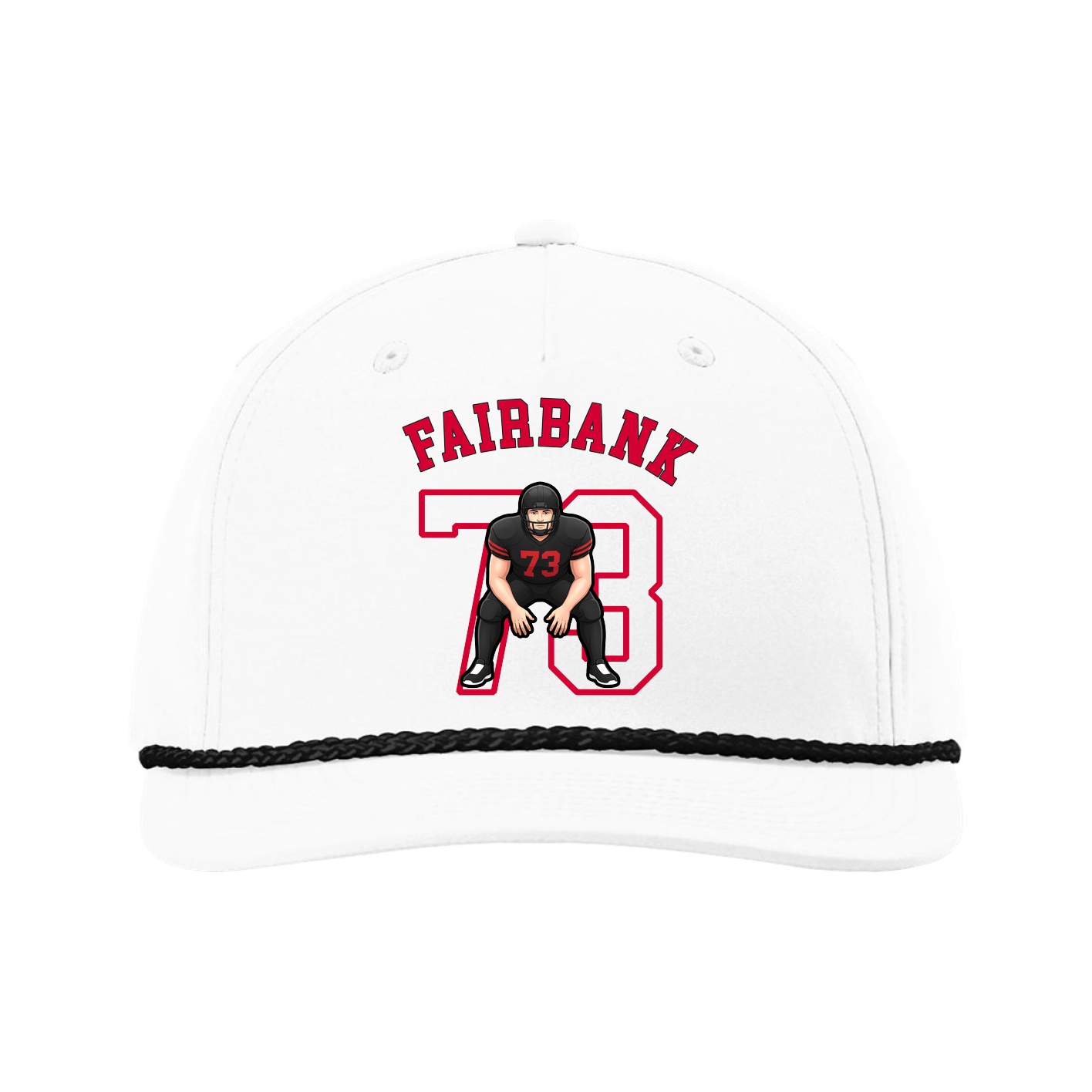 Five-Panel Classic Rope Cap — Shirsey Arch in White