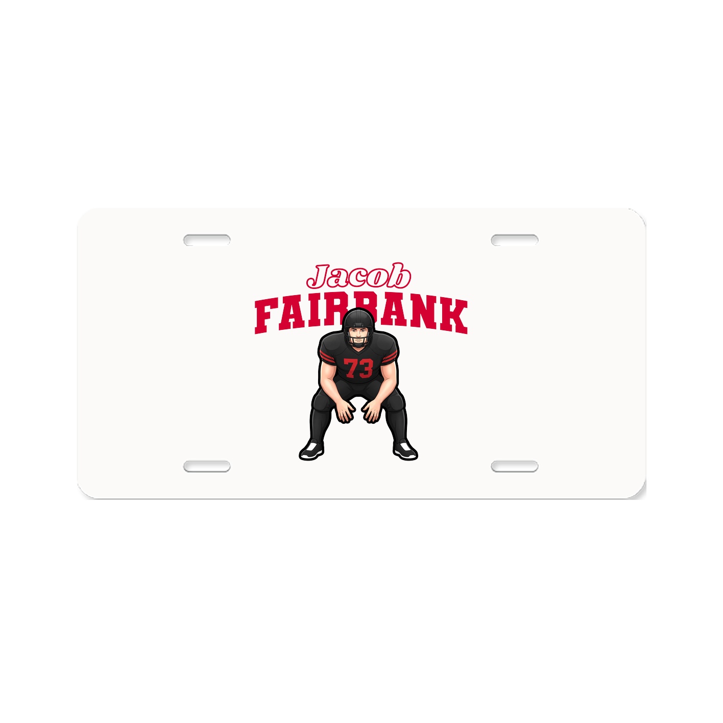 License Plate — Name Arch in Classic