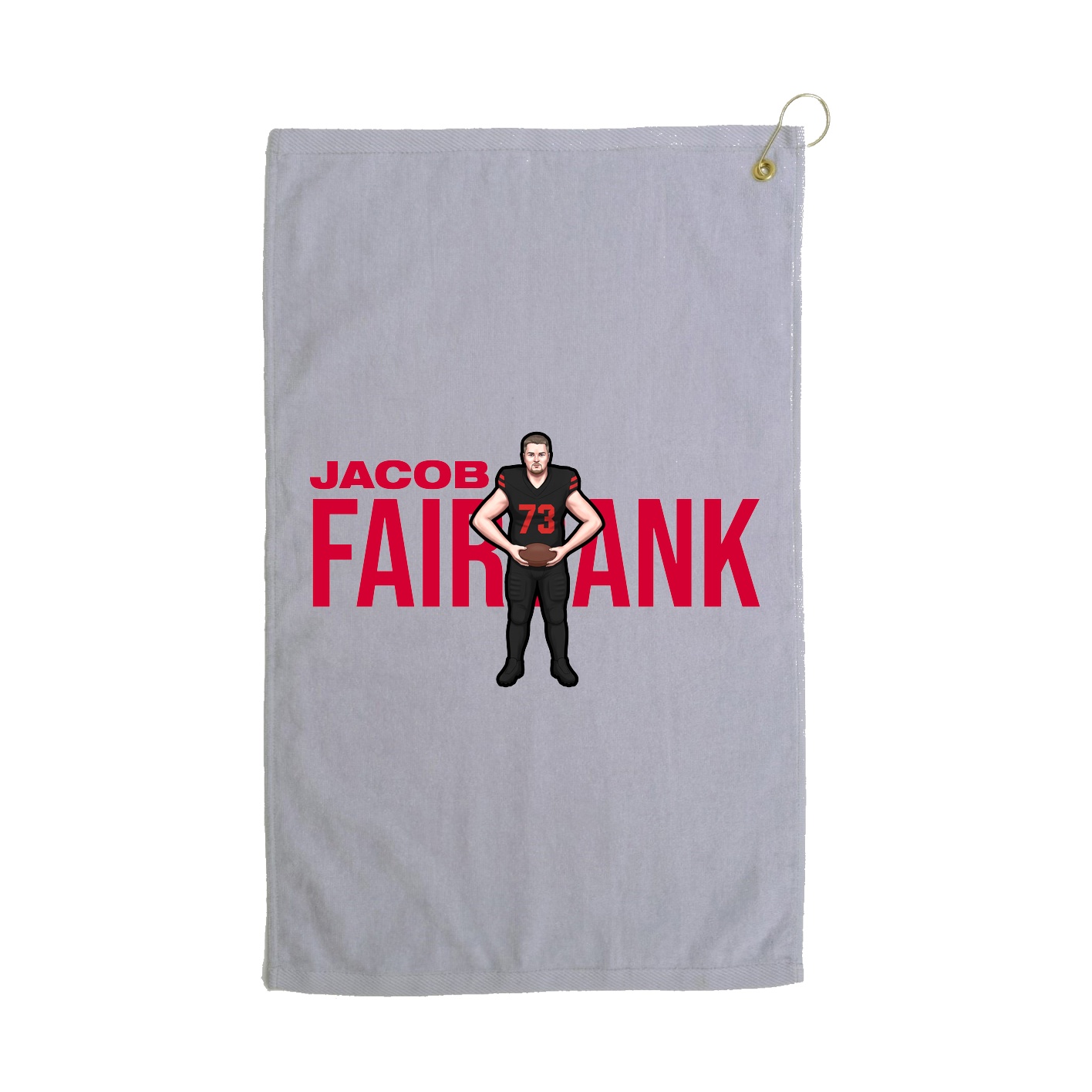 Golf Towel — Player Name in Grey