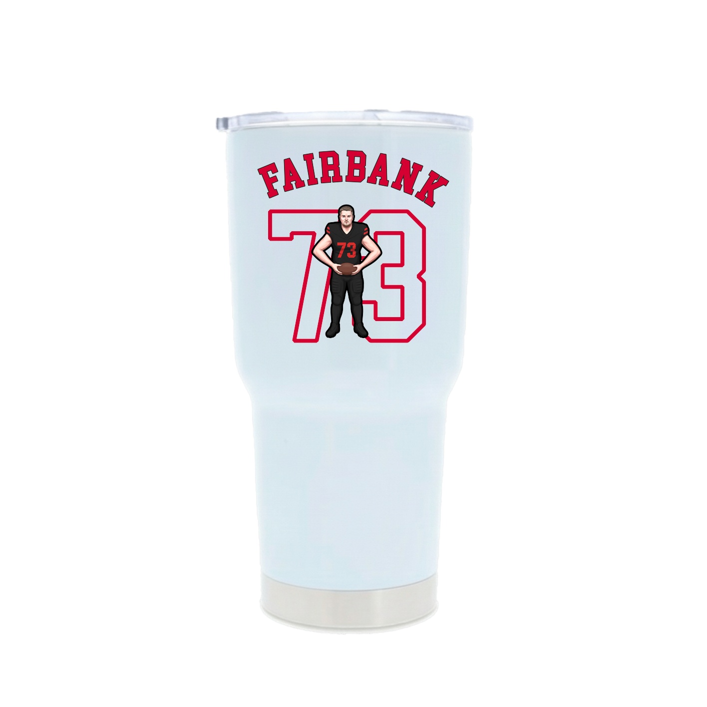 30oz Stainless Steel Tumbler — Shirsey Arch in White