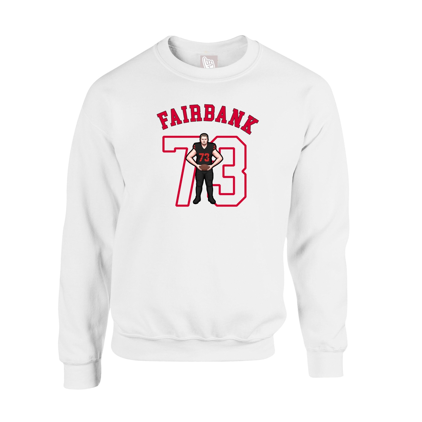 Fleece Crew — Shirsey Arch in White