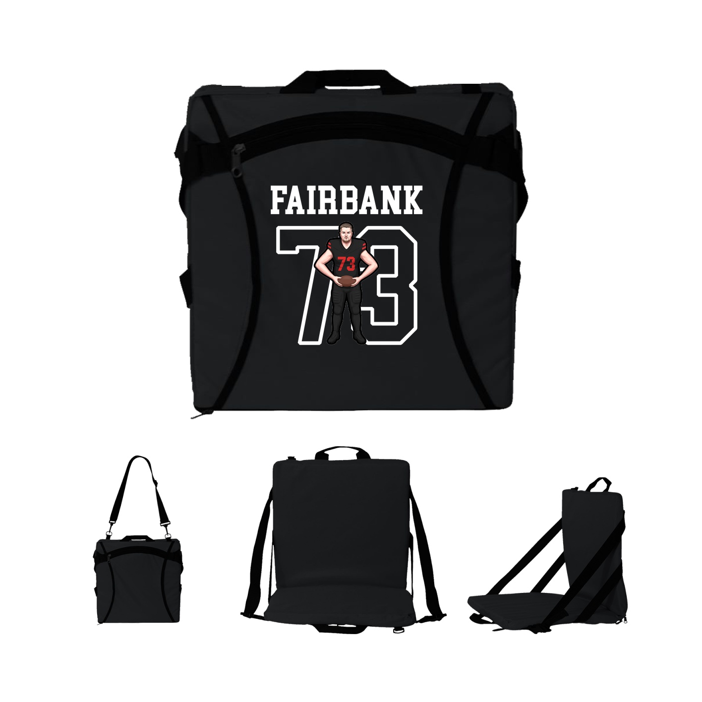 Folding Stadium Seat — Shirsey in Black