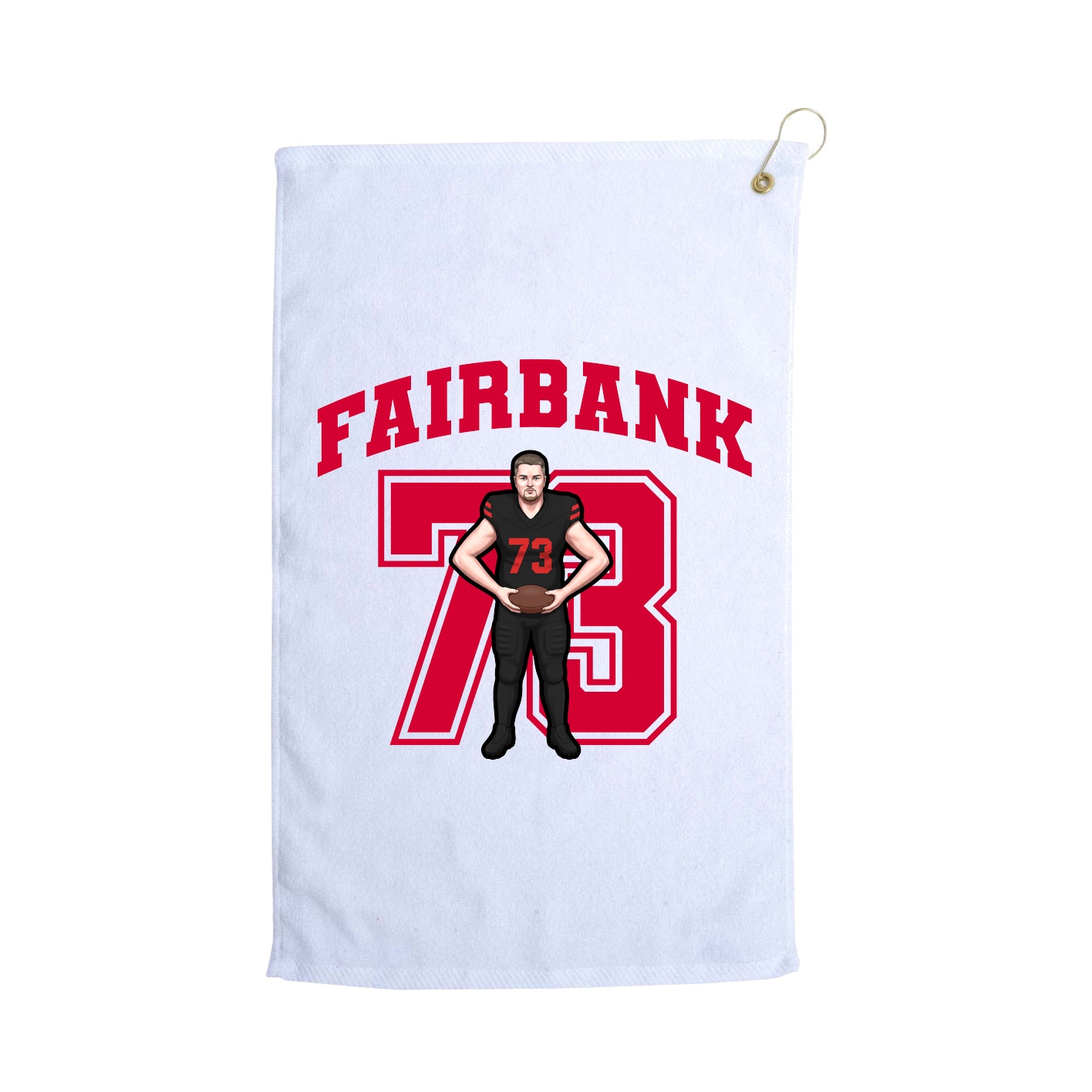 Golf Towel — Number in White