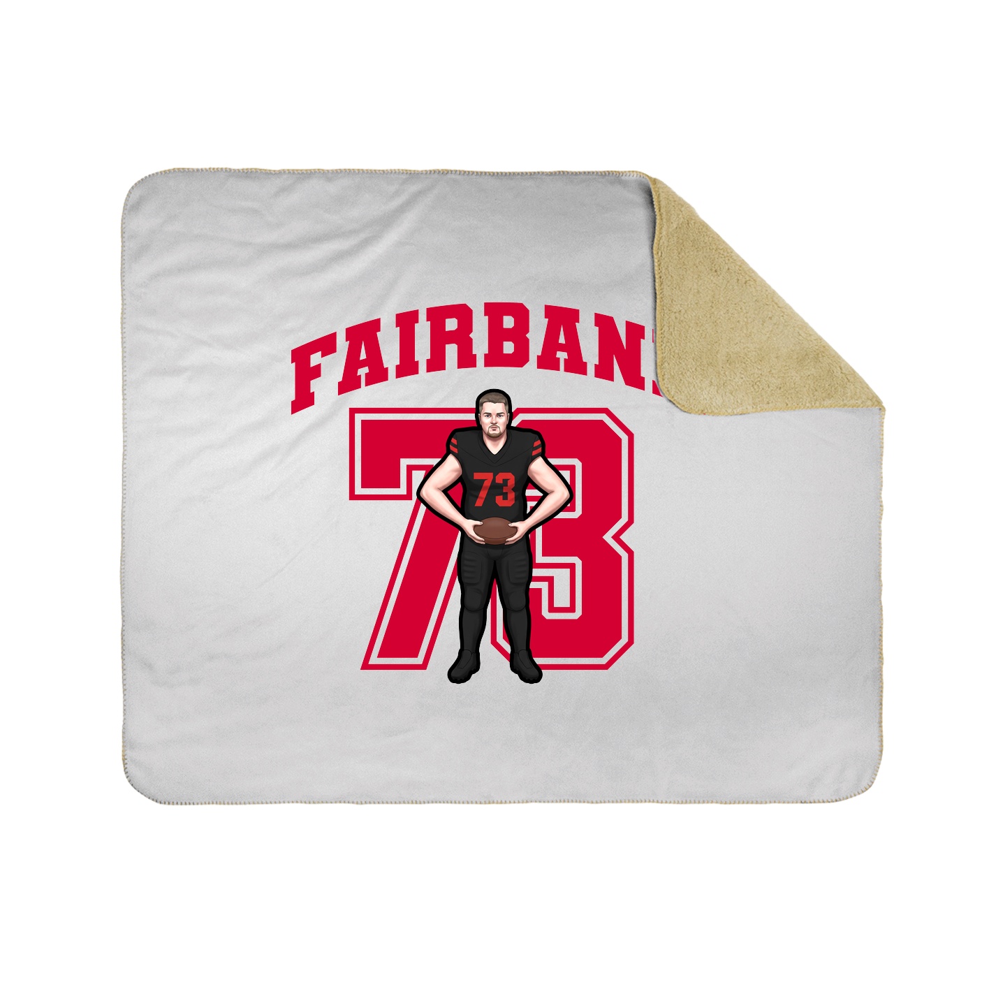 Throw Blanket — Number in White