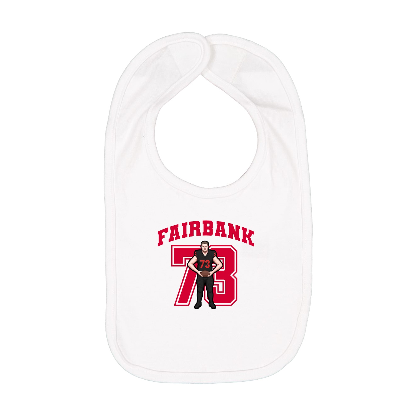 Infant Bib — Number in White