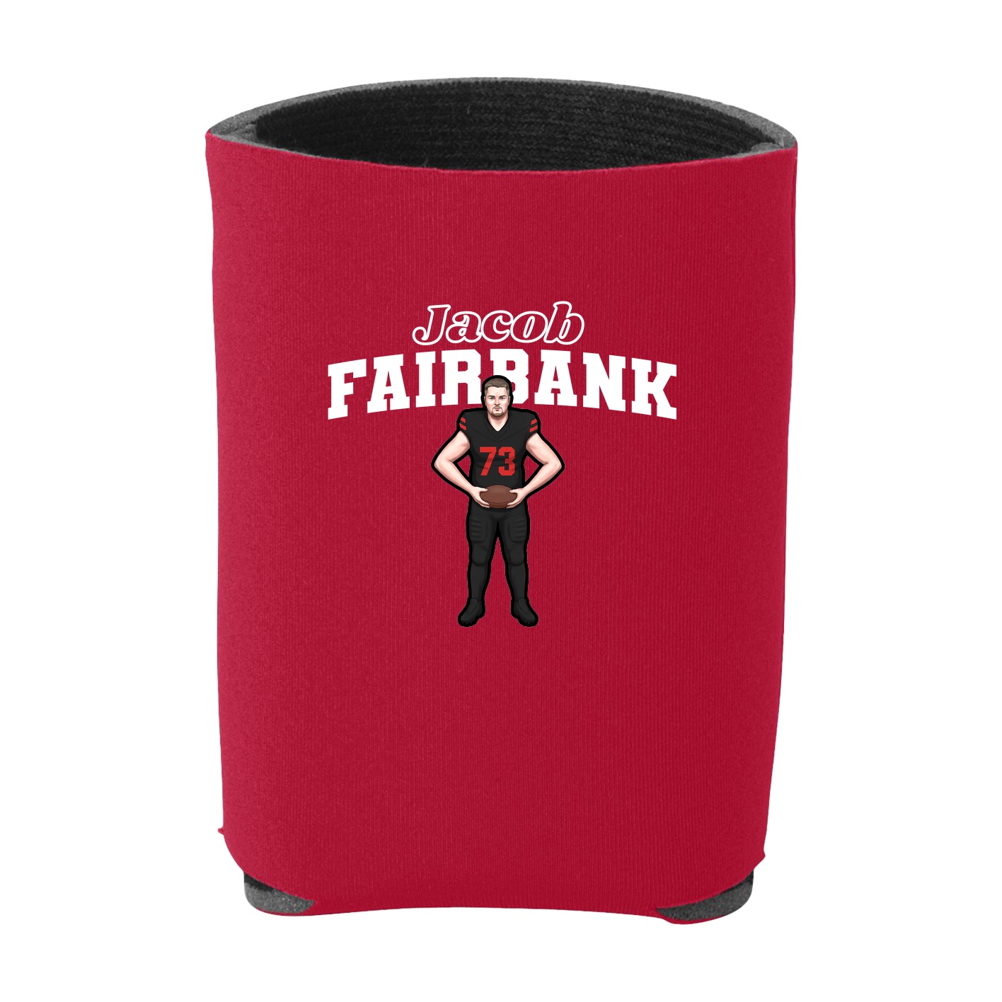 Can Holder — Name Arch in Red