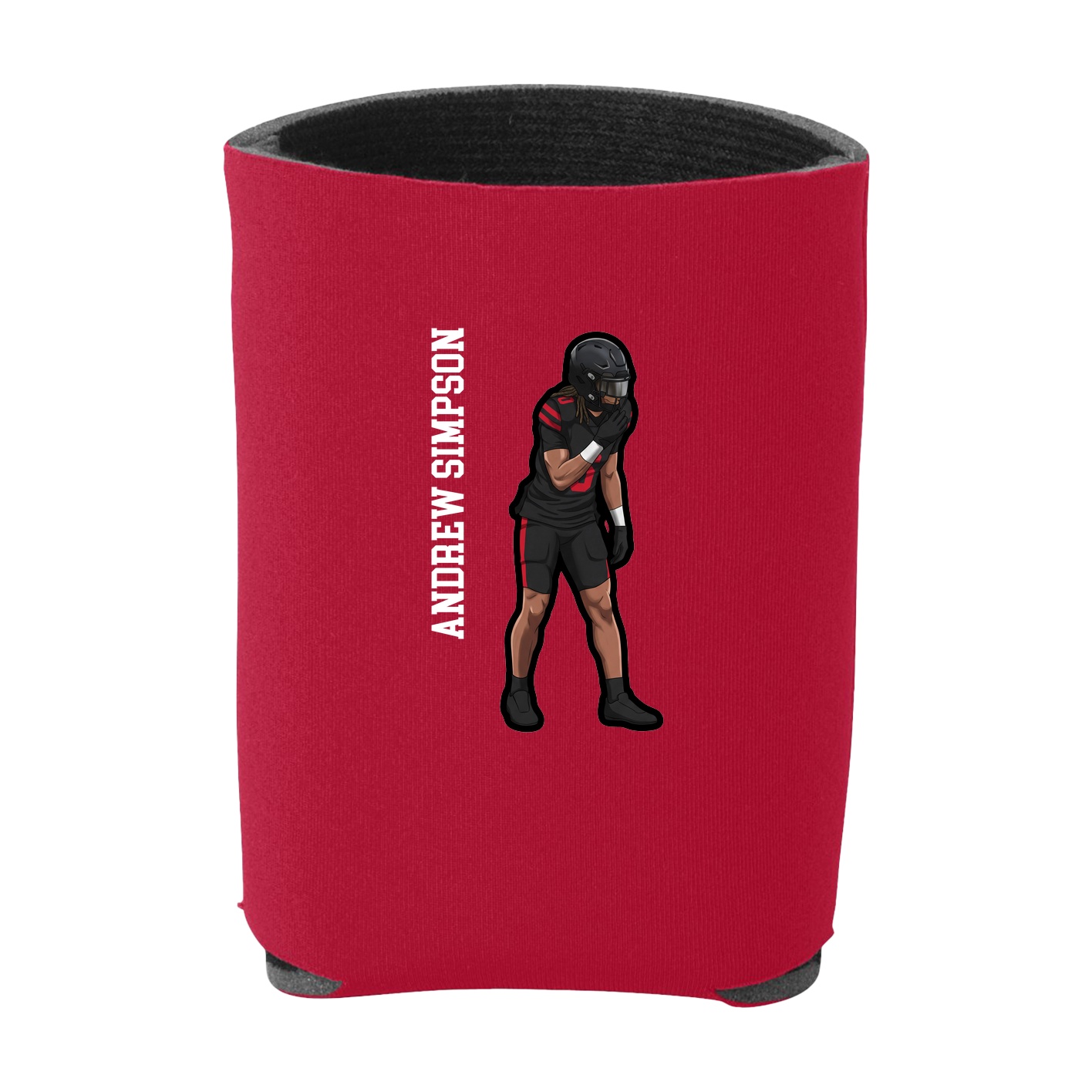 Can Holder — Name Vertical in Red