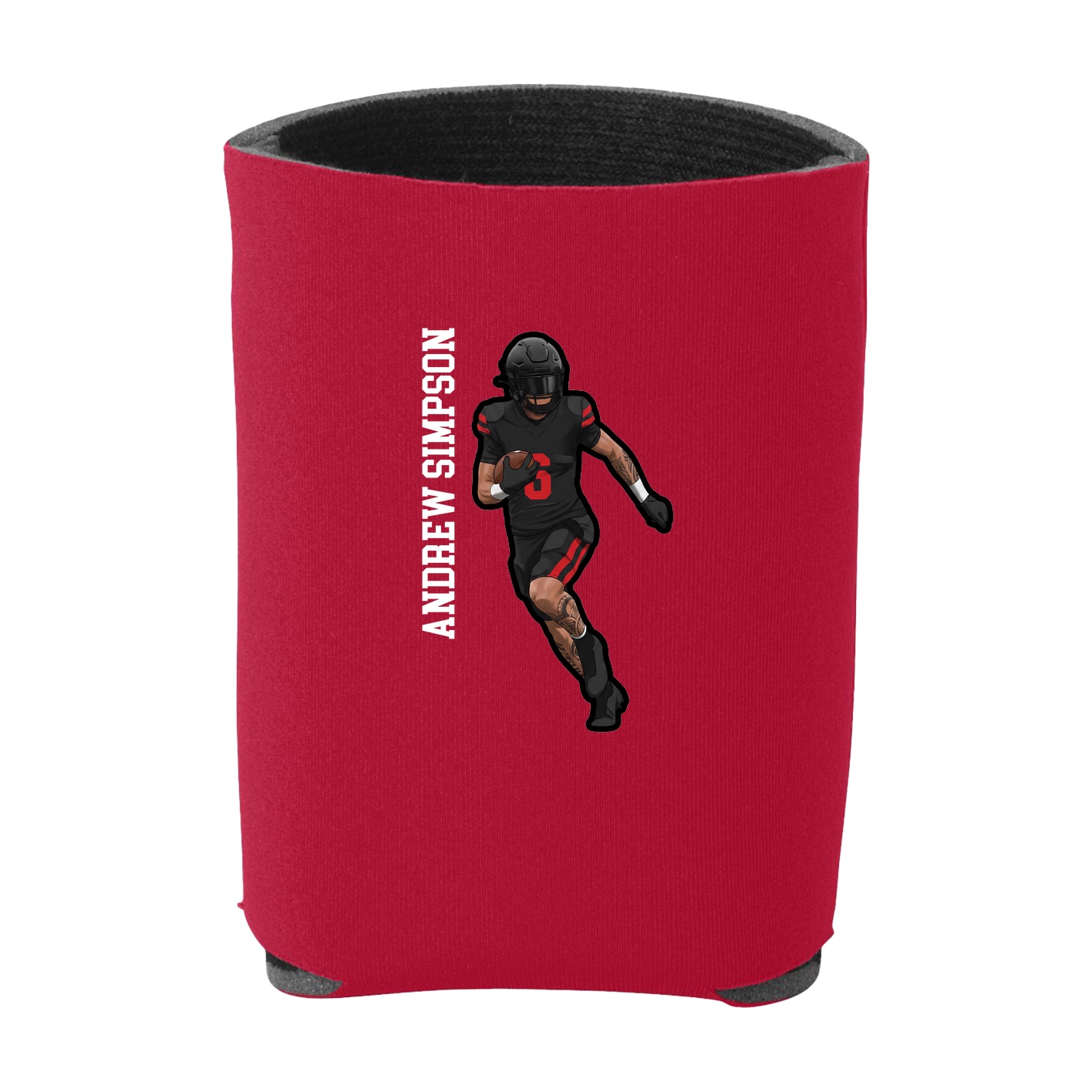 Can Holder — Name Vertical in Red