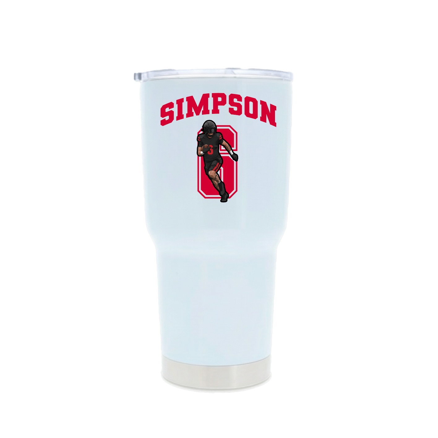 30oz Stainless Steel Tumbler — Number in White