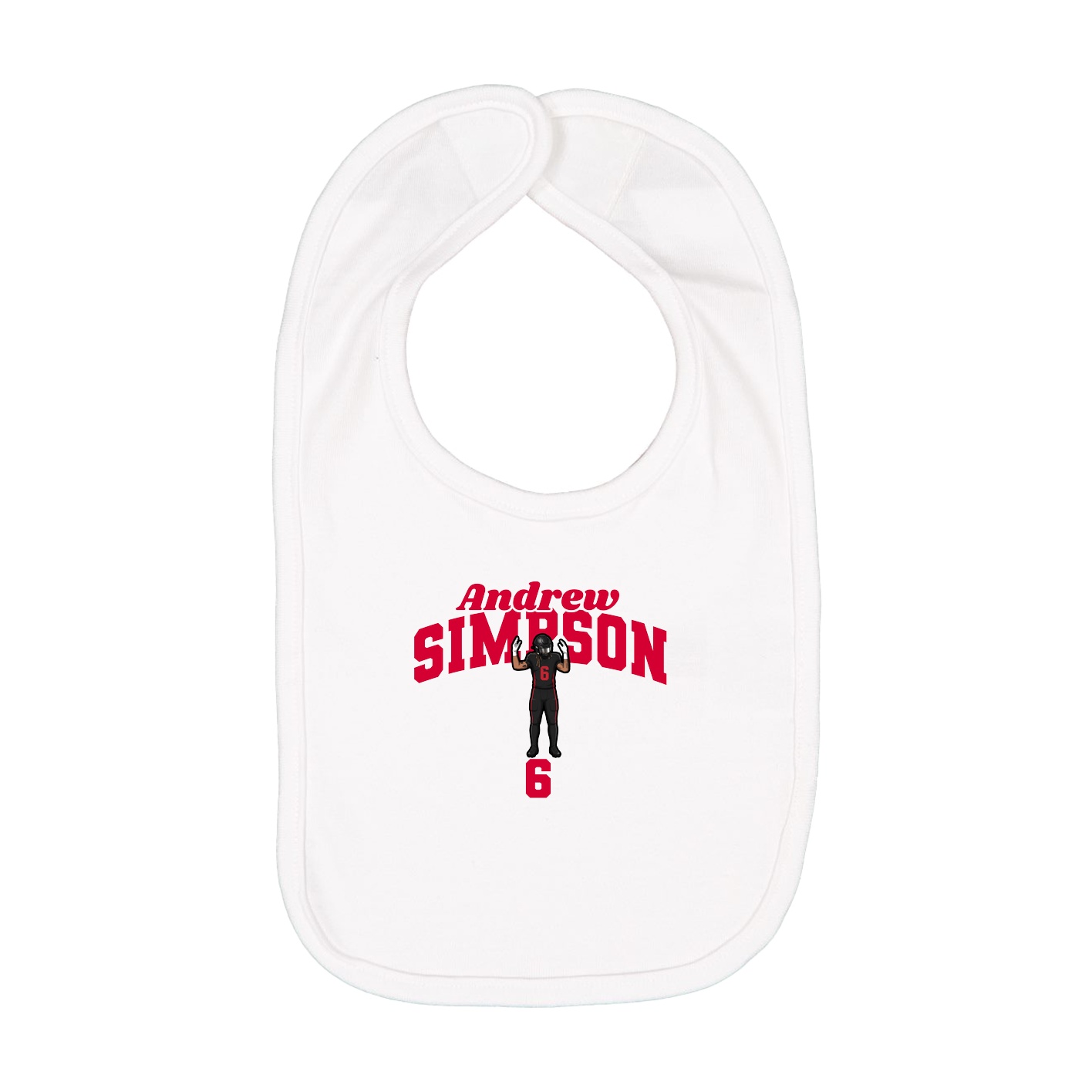 Infant Bib — Signature Arch in White