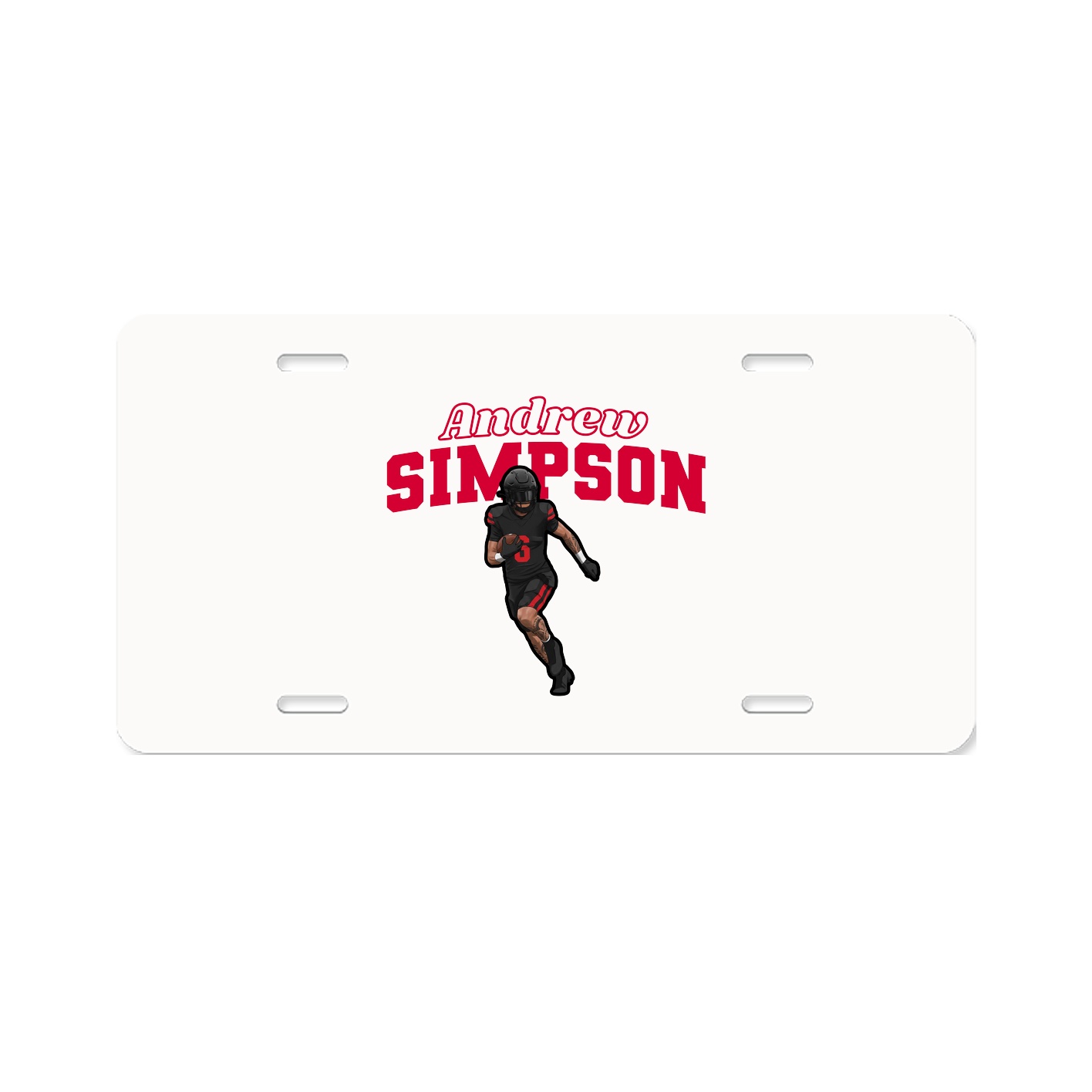 License Plate — Name Arch in Classic