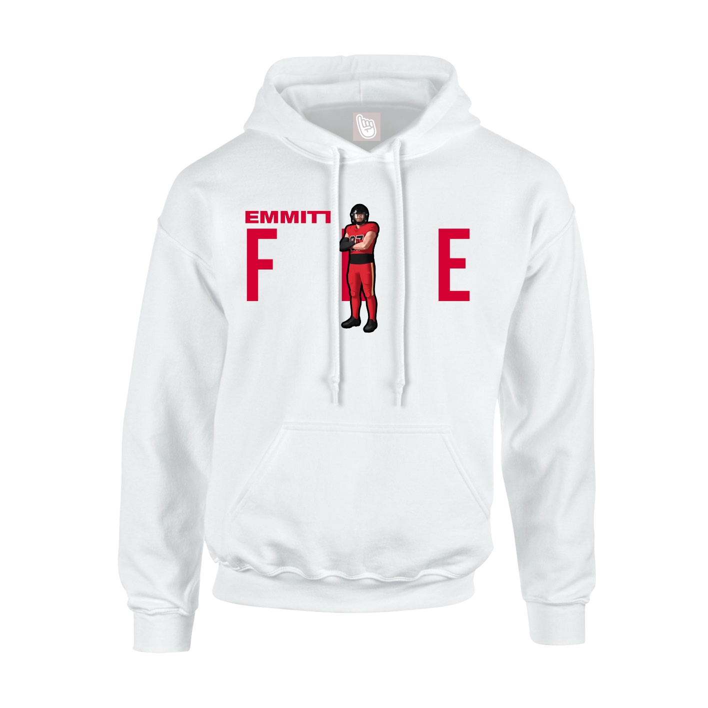 Youth Hoodie — Player Name in White