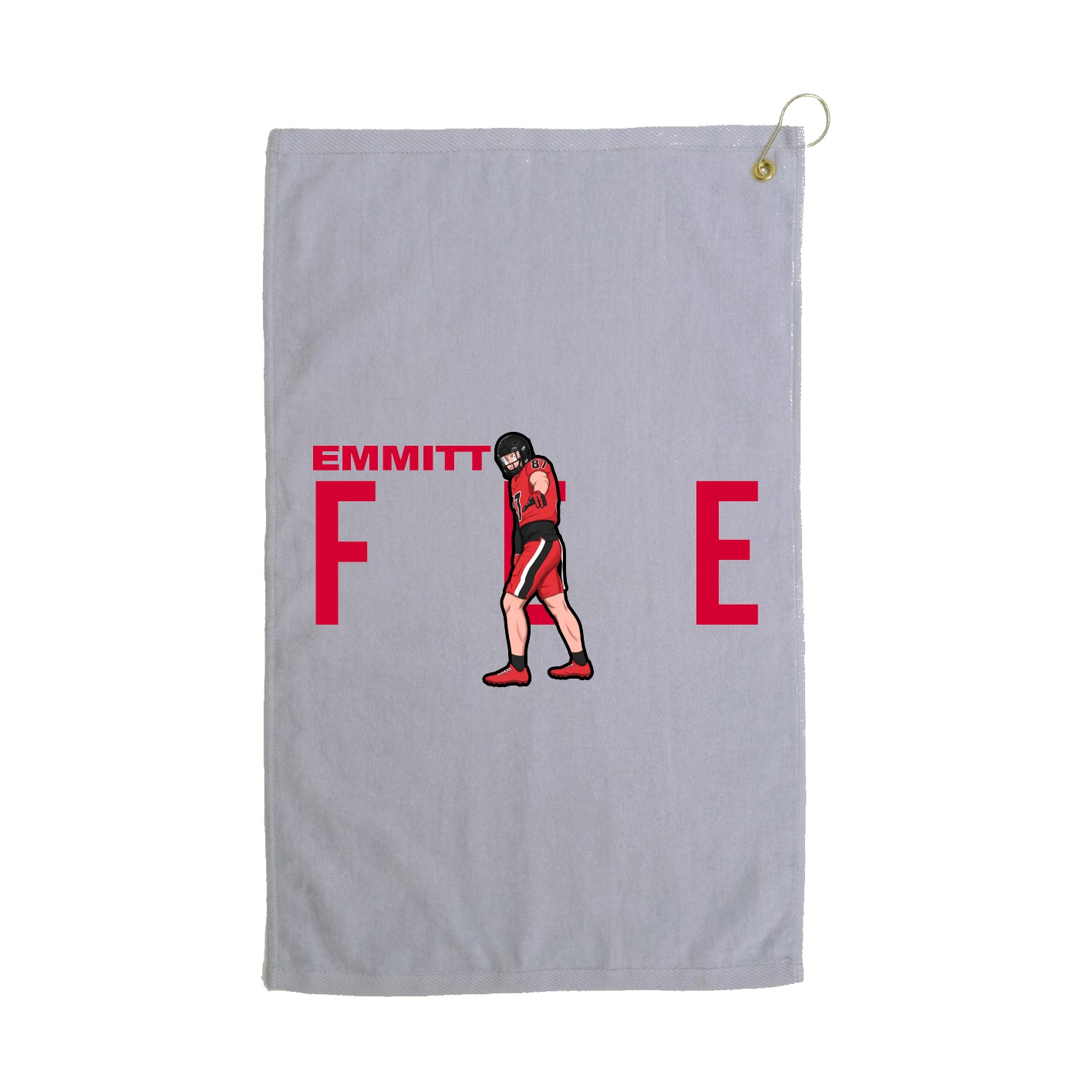 Golf Towel — Player Name in Grey
