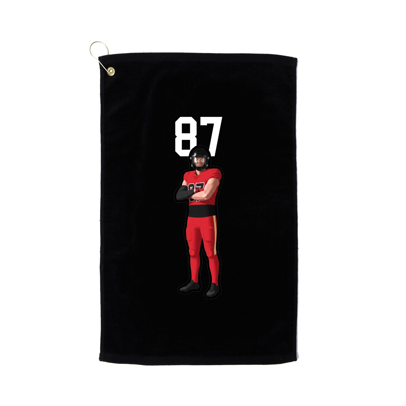 Golf Towel — Number Top in Black