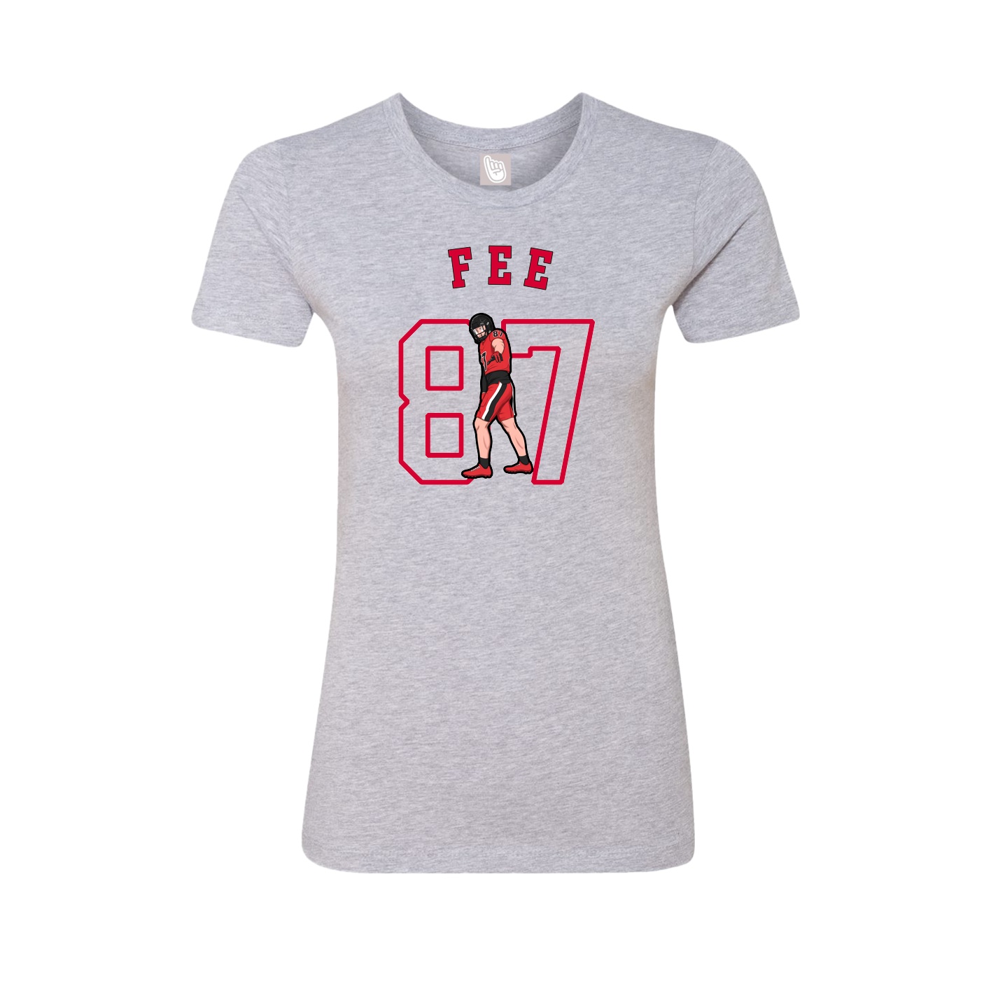 Fitted Women's Tee — Shirsey Arch in Grey