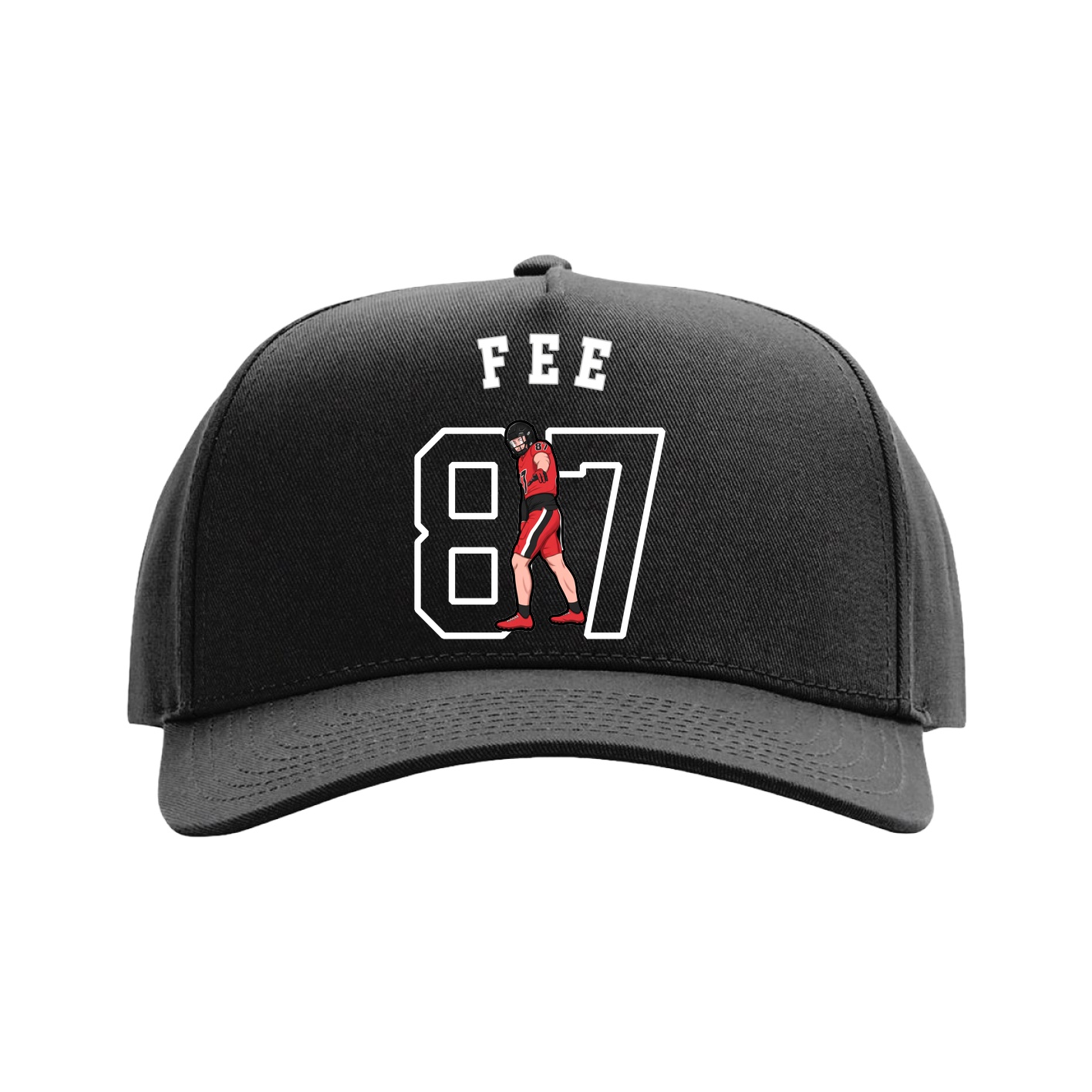 Full Fabric Five-Panel Champ Cap — Shirsey Arch in Black