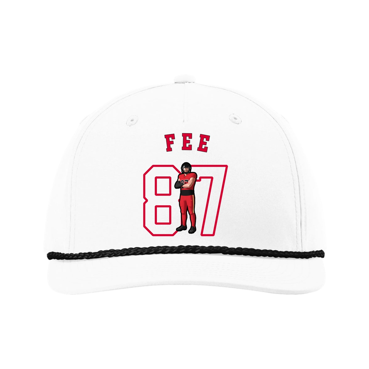 Five-Panel Classic Rope Cap — Shirsey Arch in White