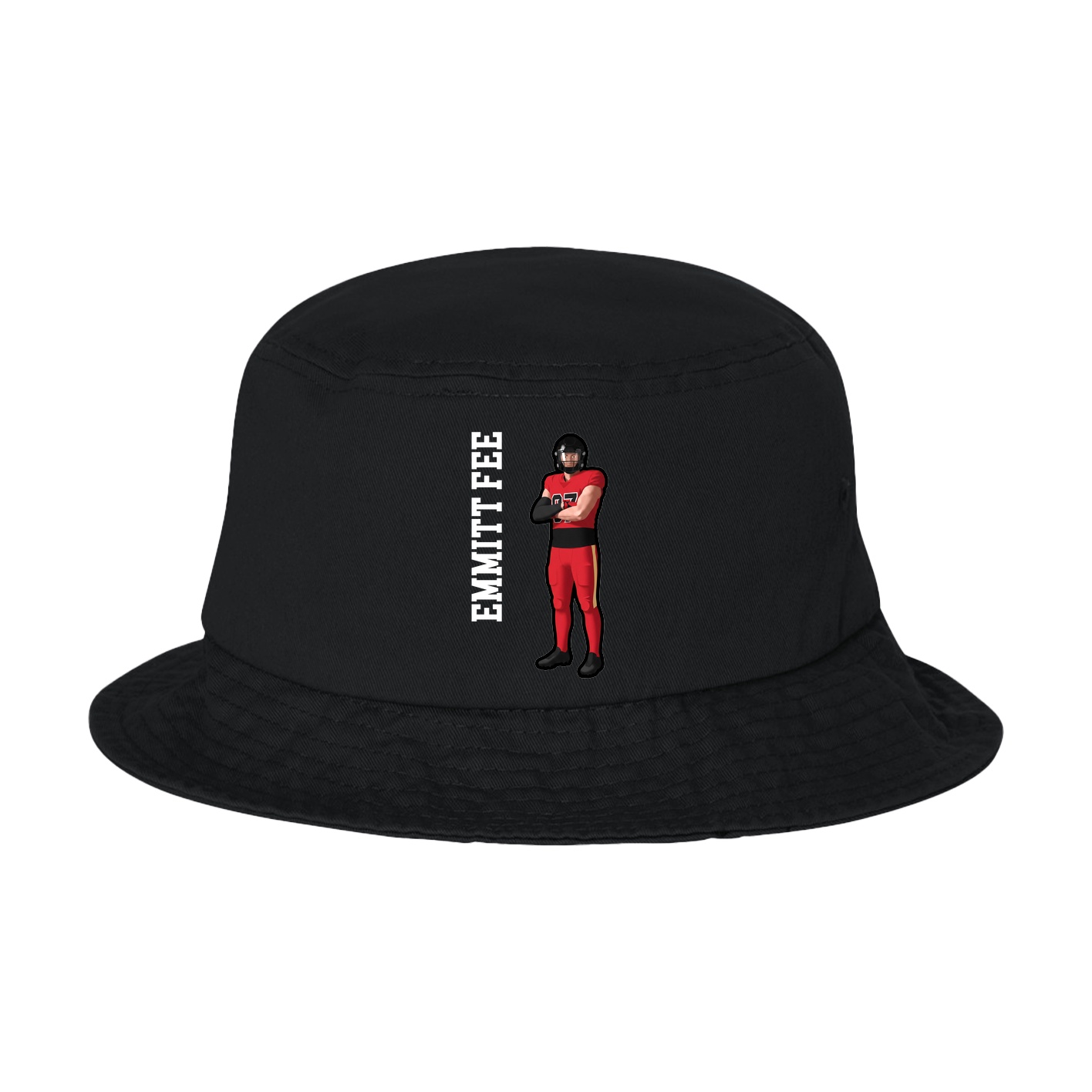 Bucket Cap — Name Vertical in Black