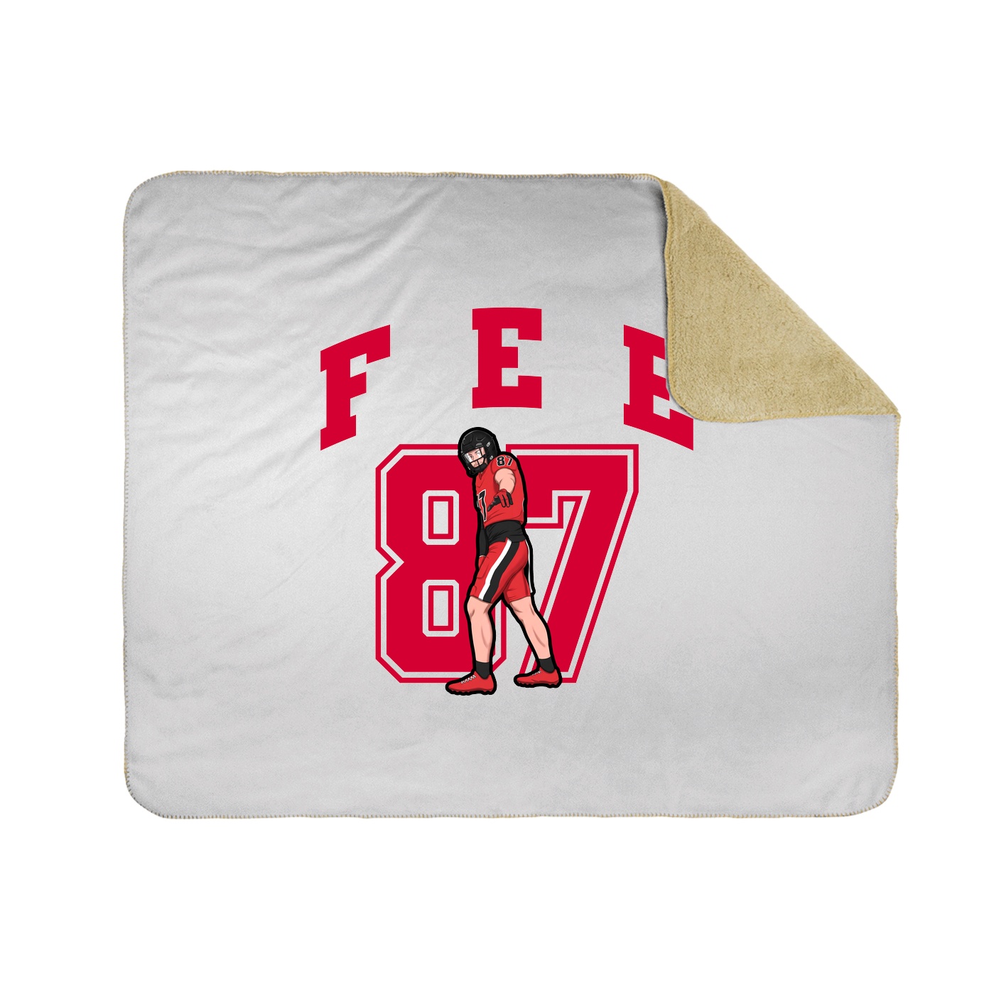 Throw Blanket — Number in White