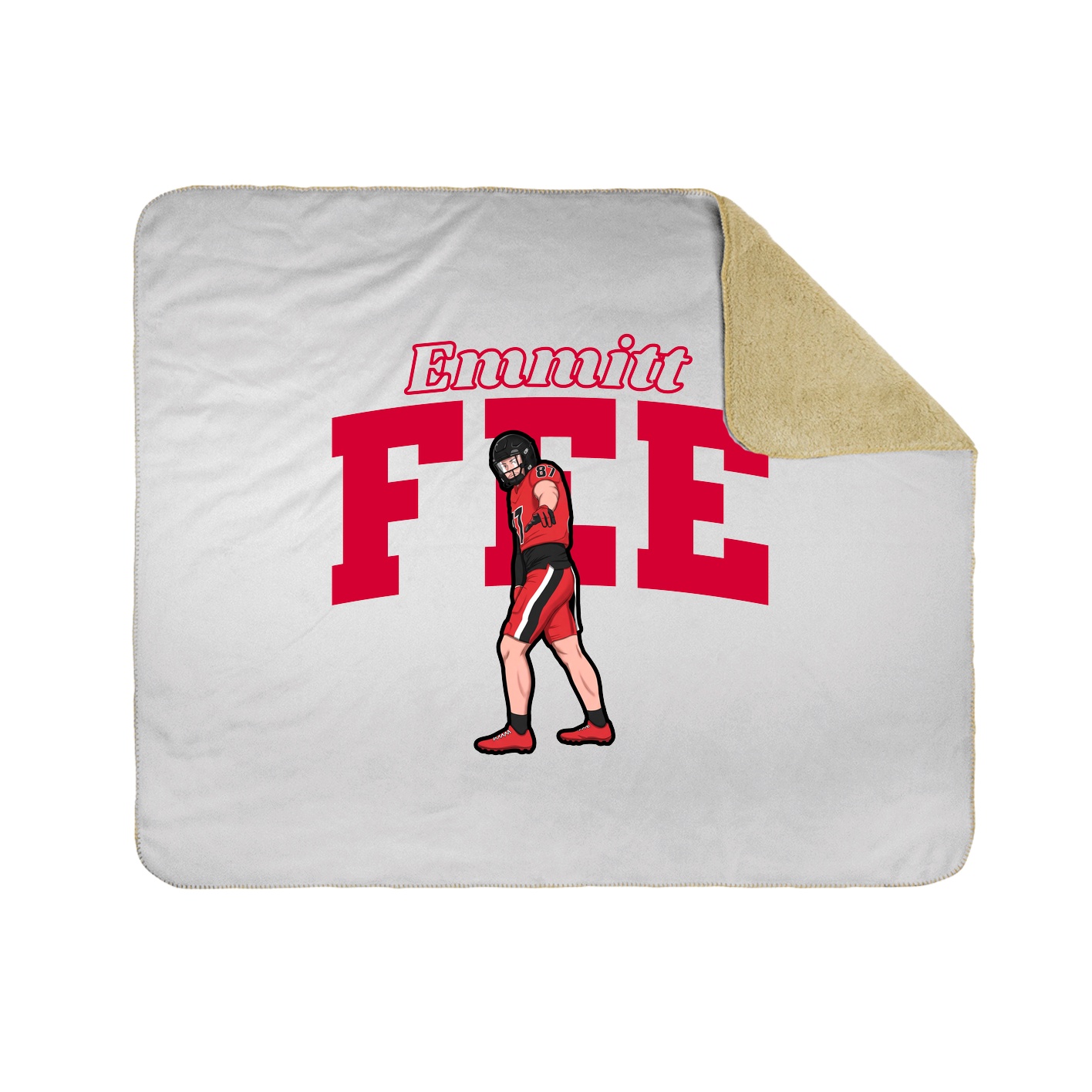 Throw Blanket — Name Arch in White