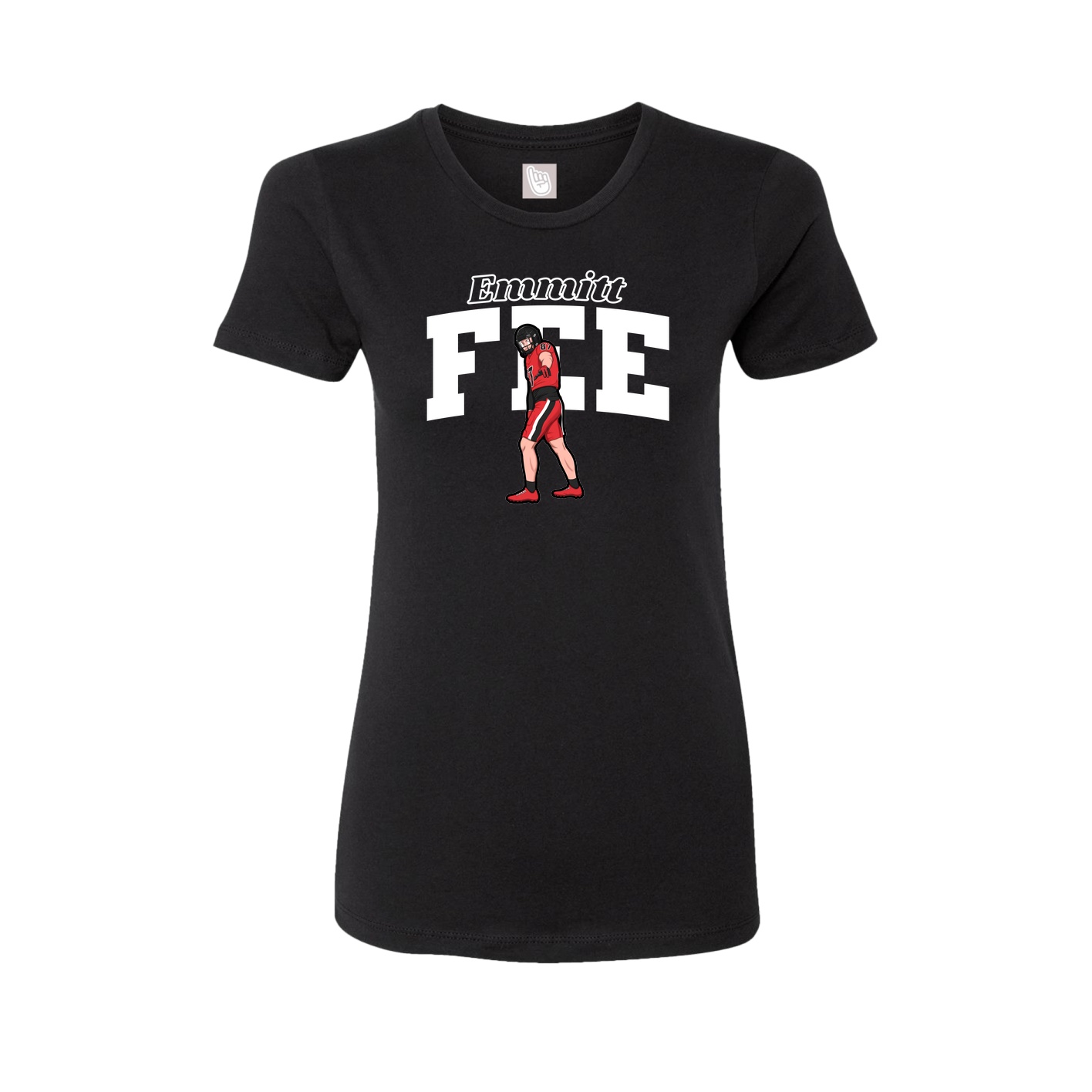 Fitted Women's Tee — Name Arch in Black