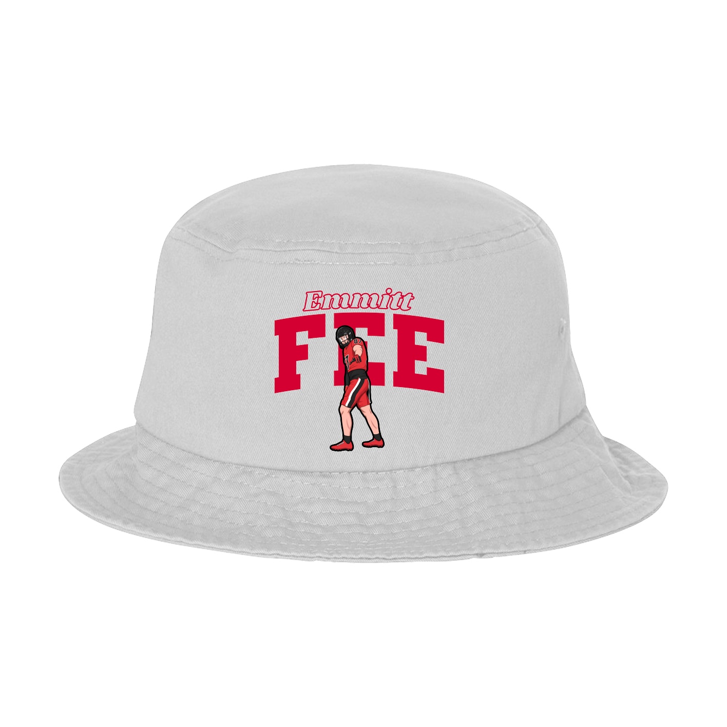 Bucket Cap — Name Arch in White