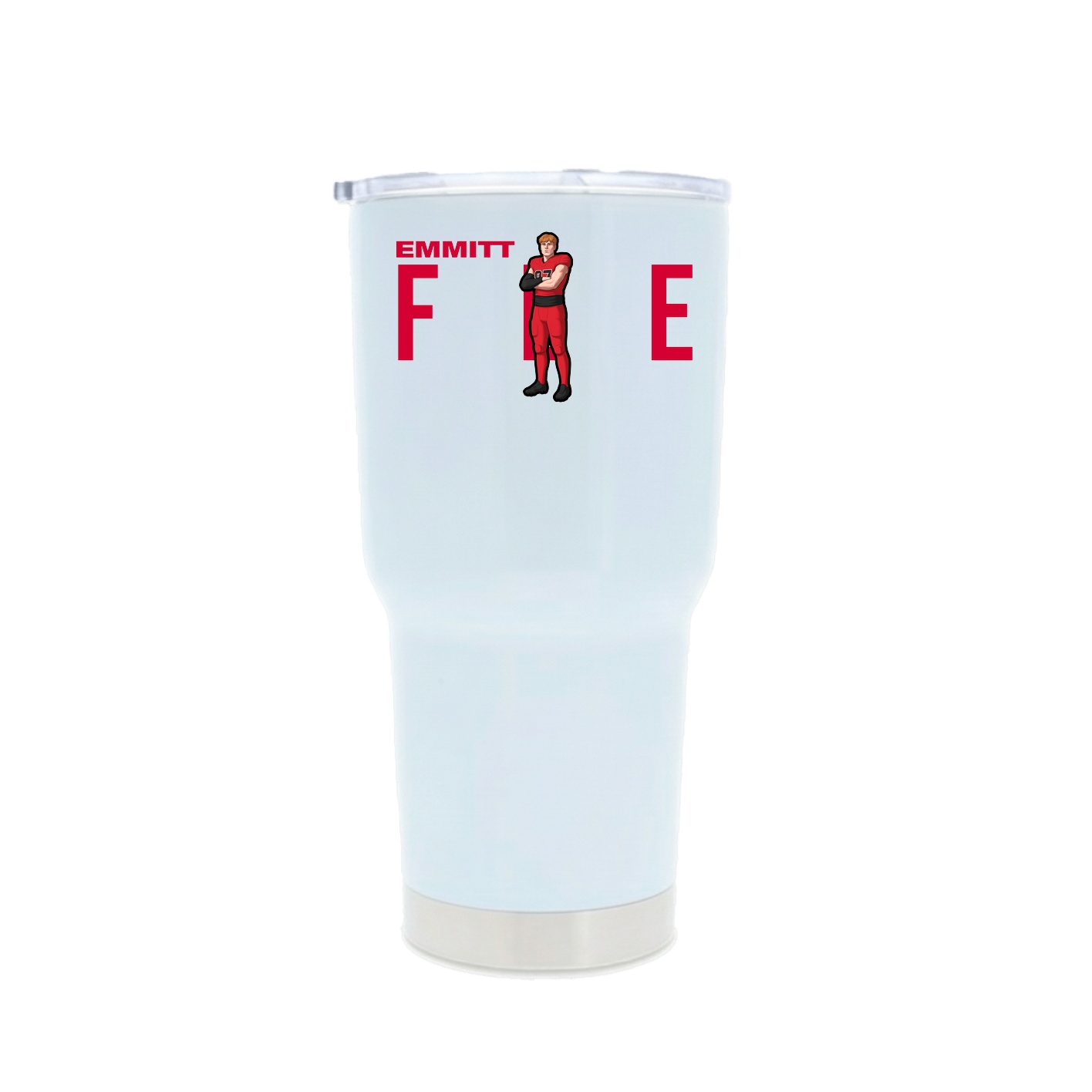 30oz Stainless Steel Tumbler — Player Name in White