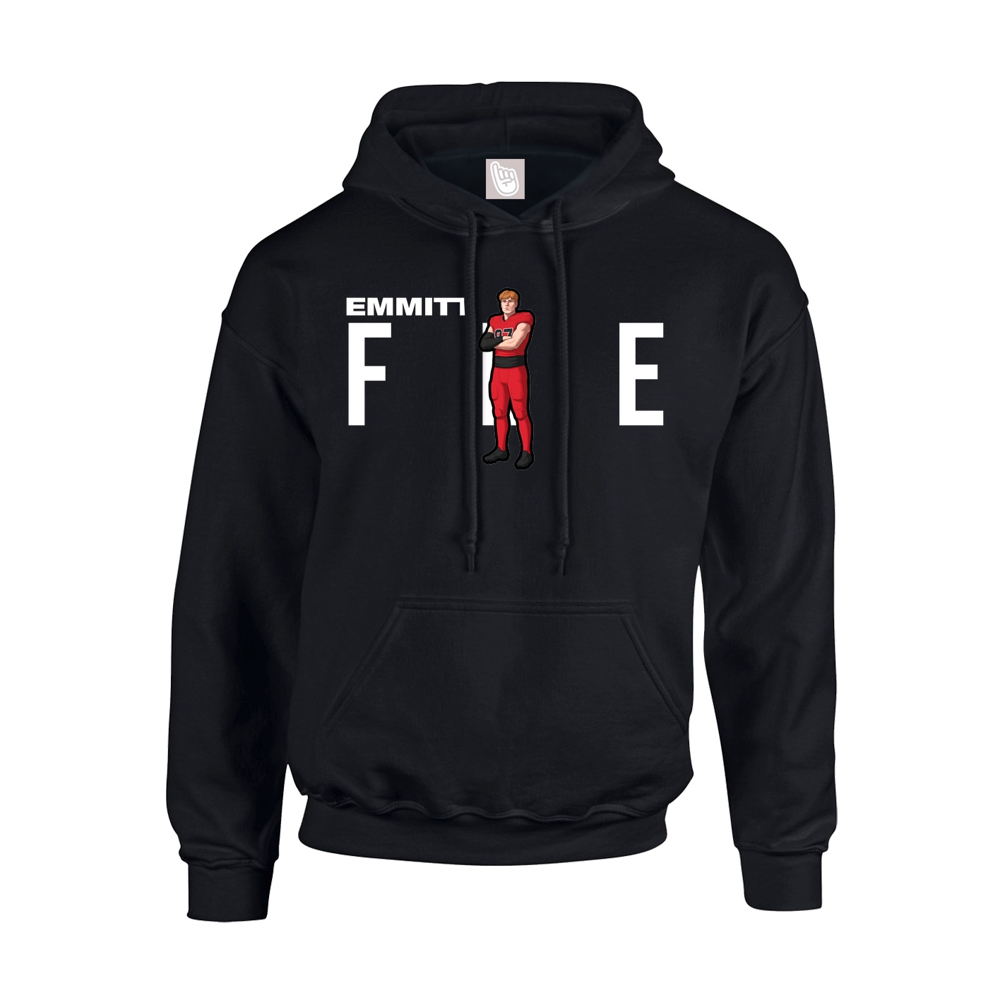 Youth Hoodie — Player Name in Black