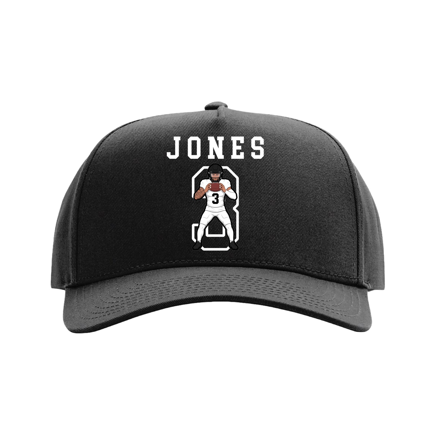 Full Fabric Five-Panel Champ Cap — Shirsey in Black