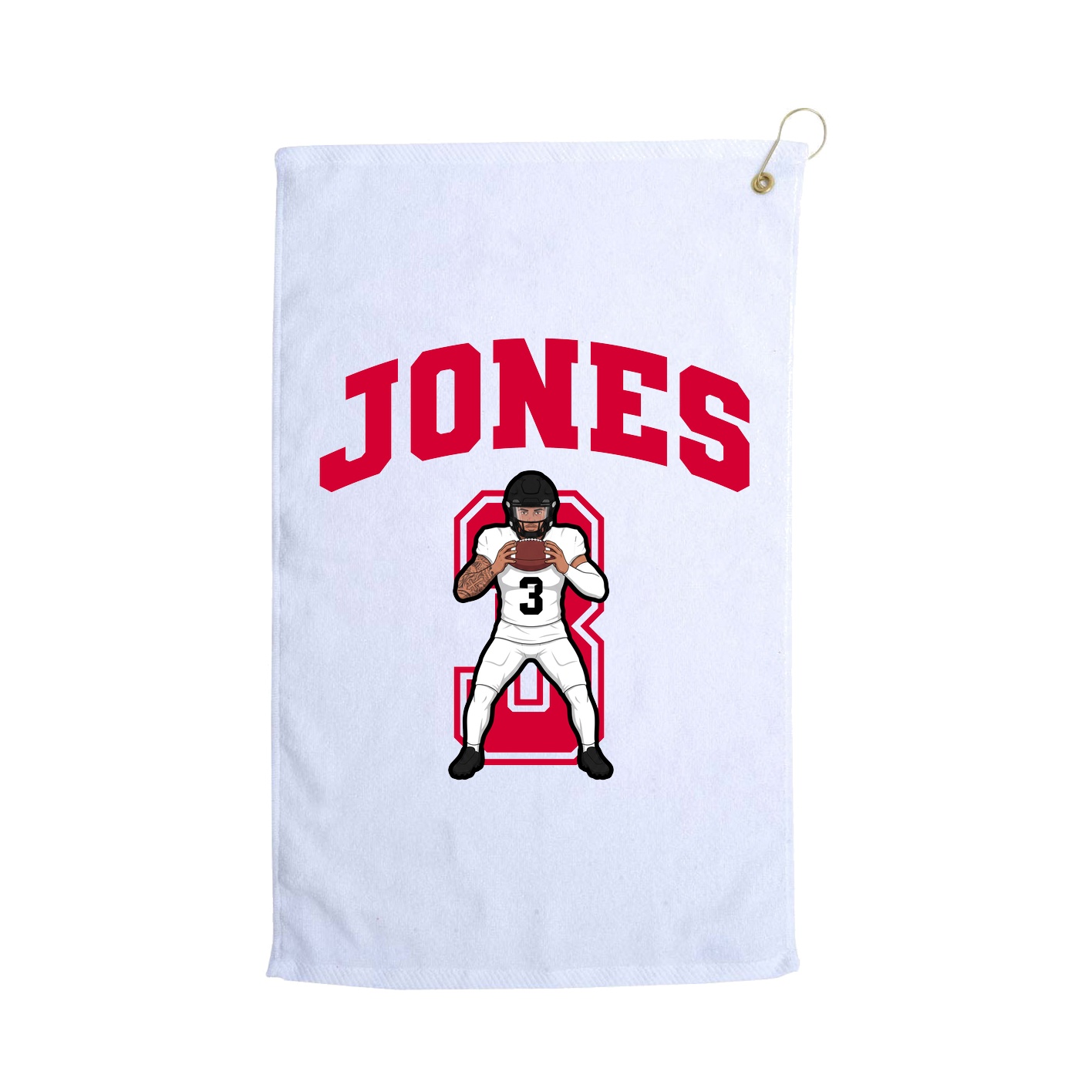 Golf Towel — Number in White