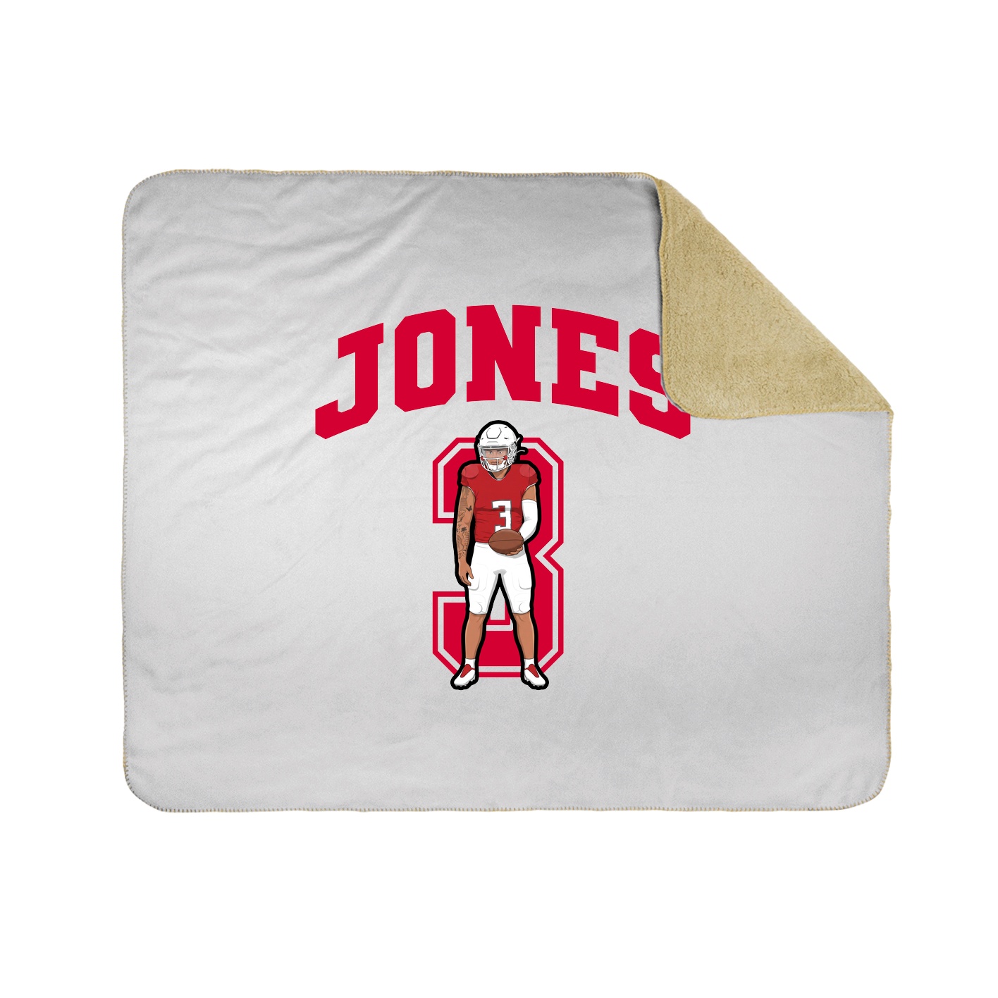 Throw Blanket — Number in White