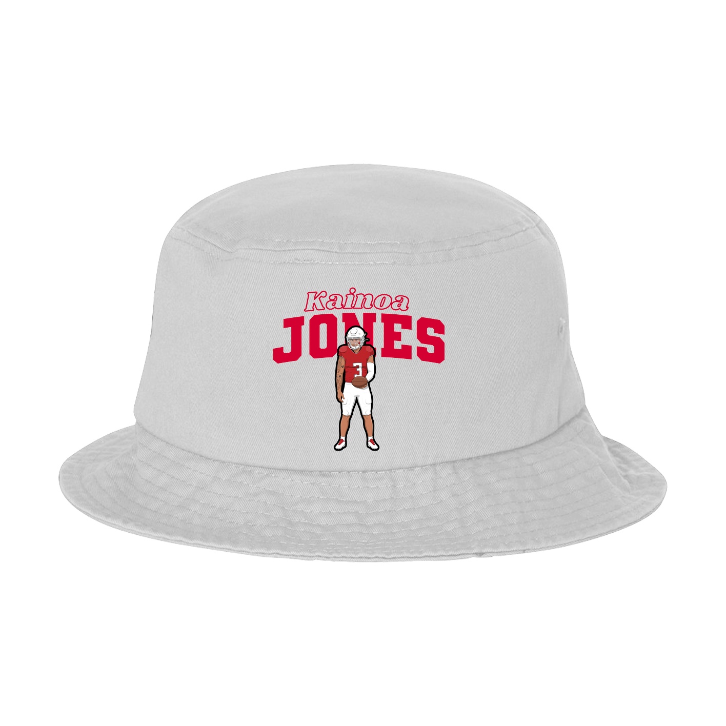 Bucket Cap — Name Arch in White