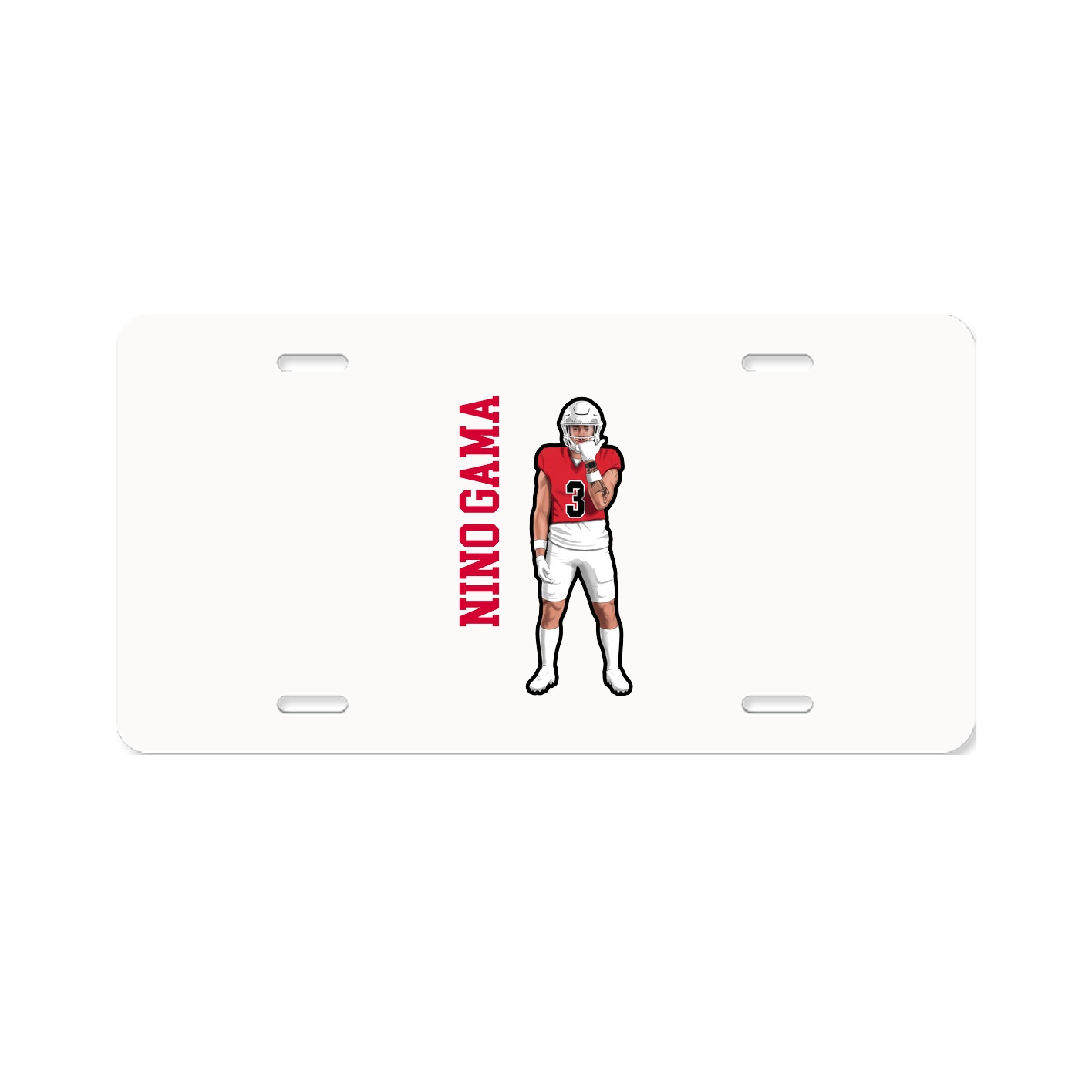 License Plate — Name Vertical in Classic