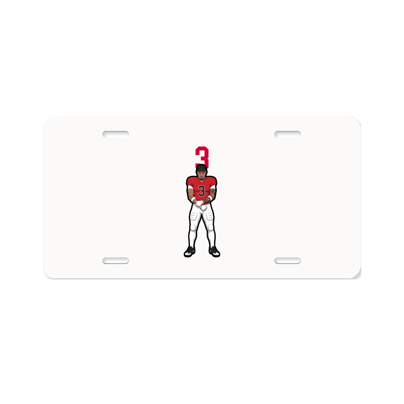 License Plate — Number Top in Classic