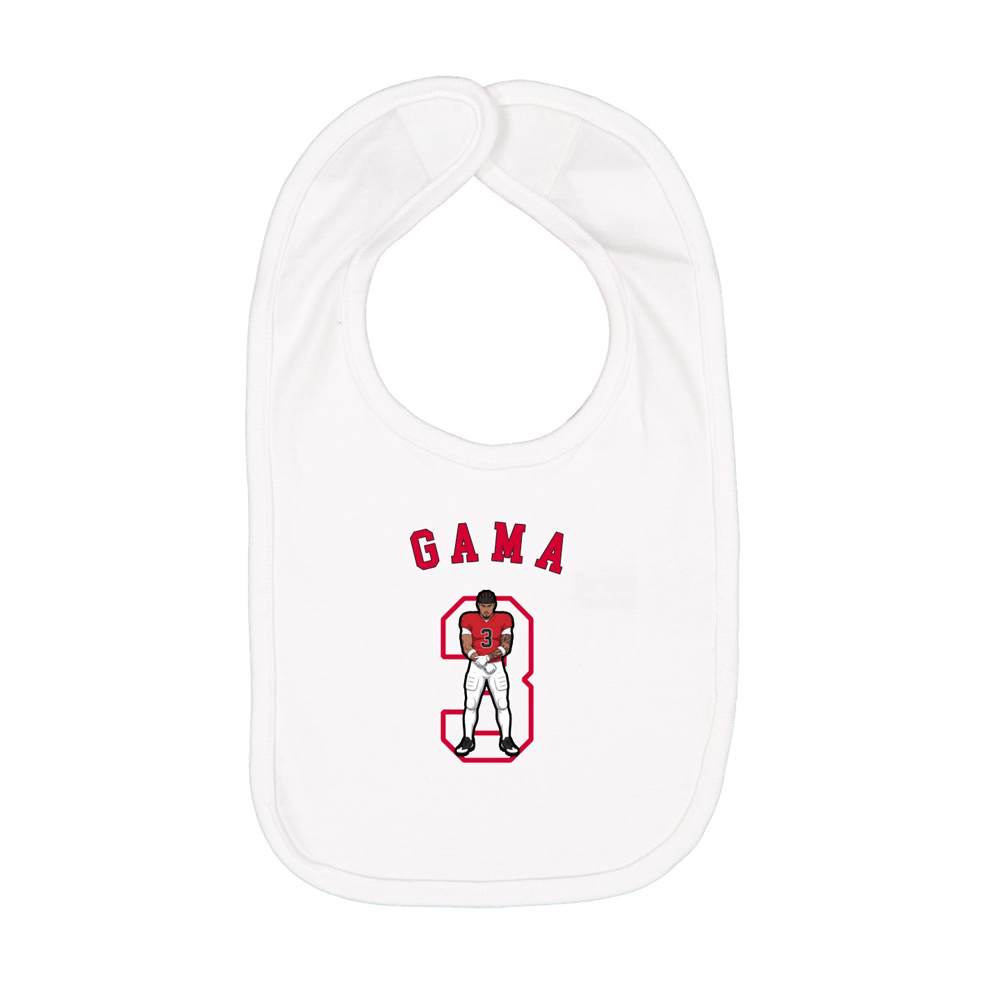 Infant Bib — Shirsey Arch in White