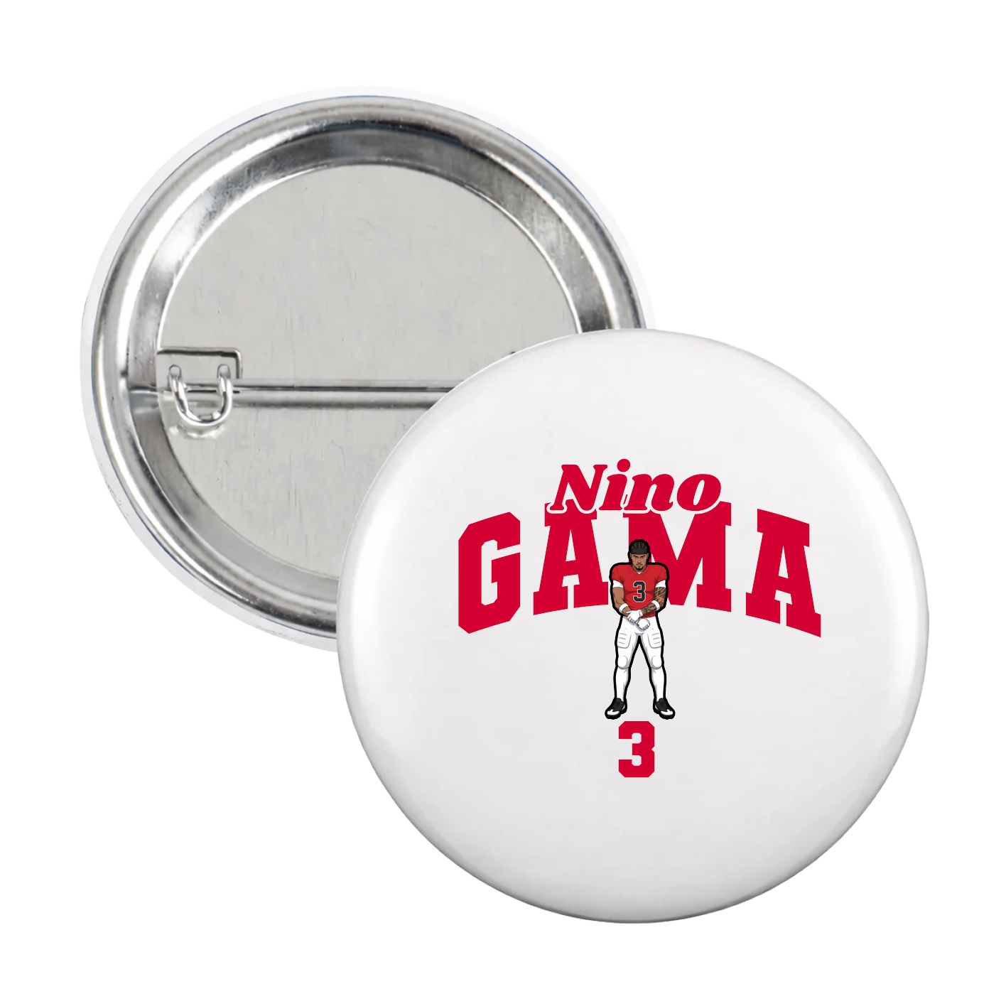 Game Day Button — Signature Arch in White