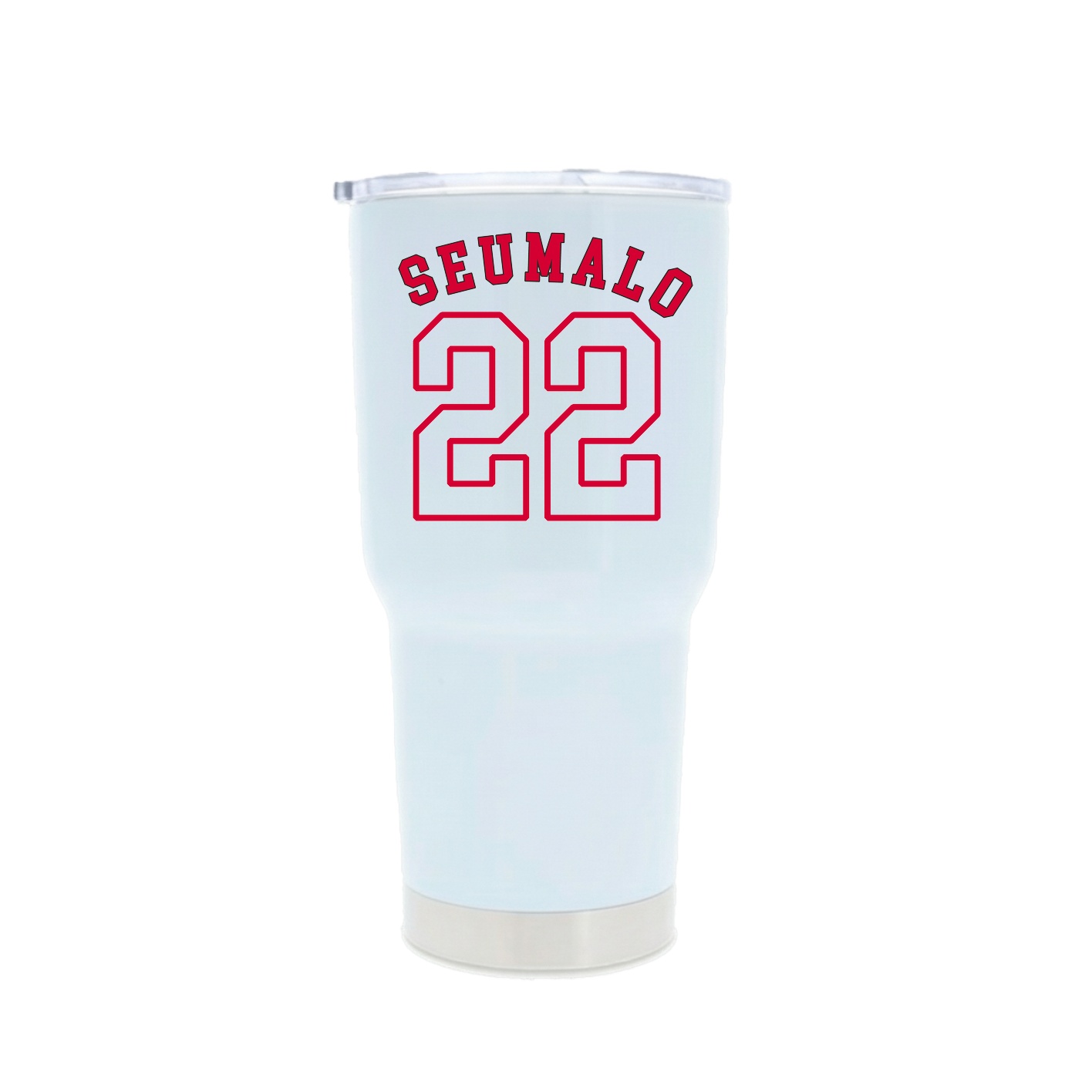 30oz Stainless Steel Tumbler — Shirsey Arch in White