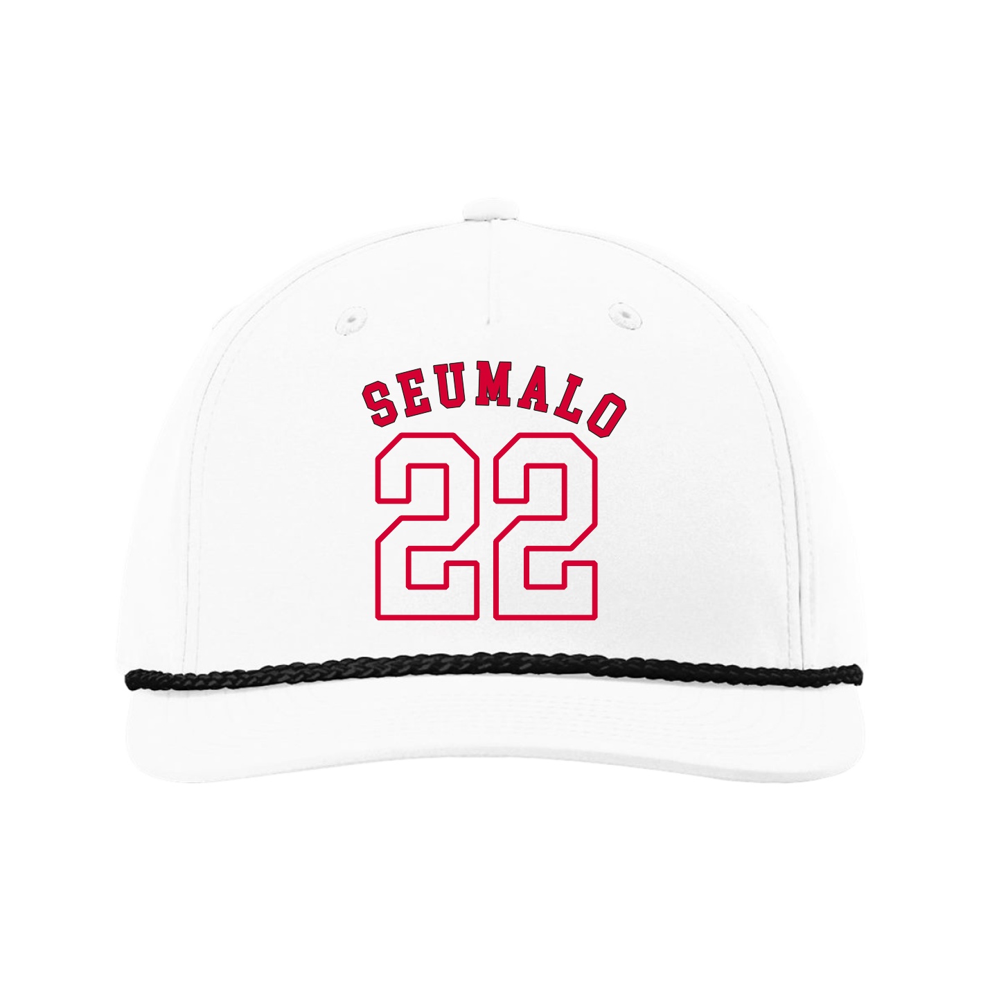Five-Panel Classic Rope Cap — Shirsey Arch in White