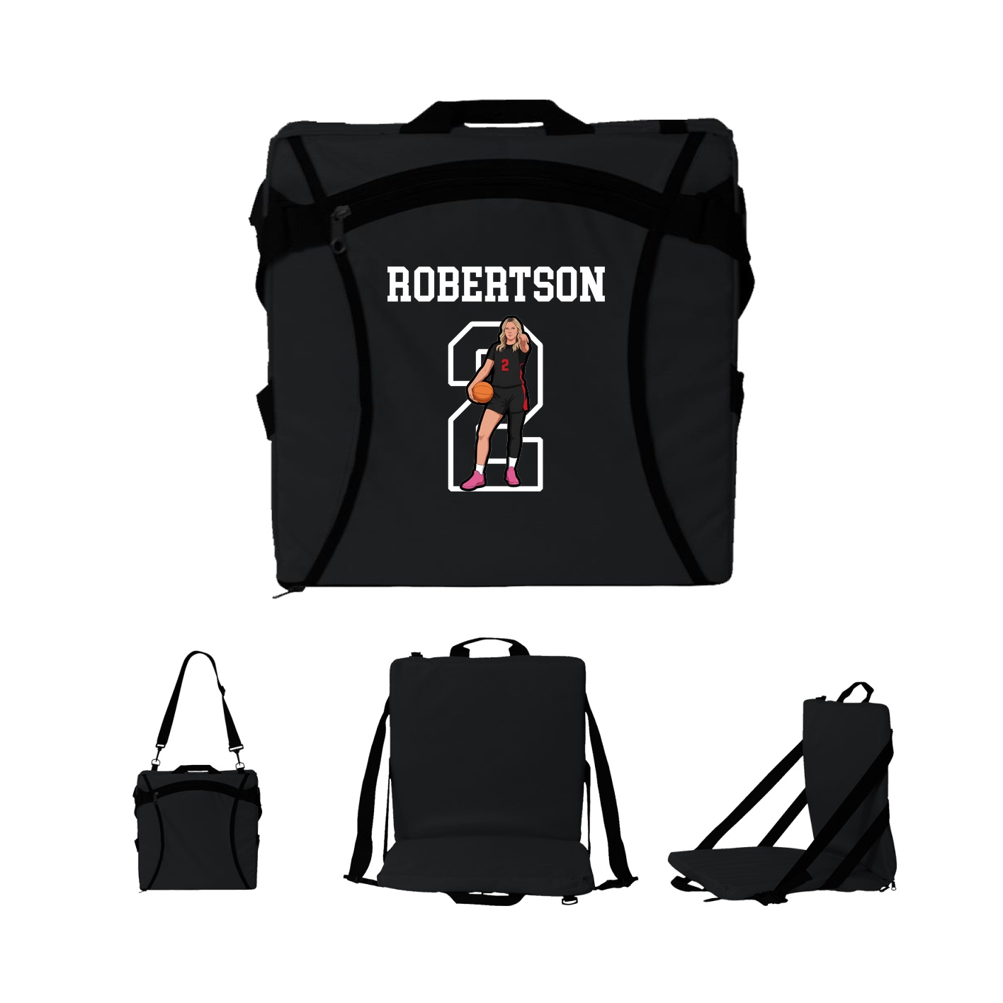 Folding Stadium Seat — Shirsey in Black