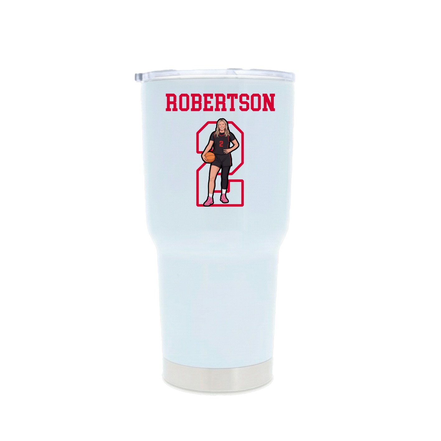 30oz Stainless Steel Tumbler — Shirsey in White