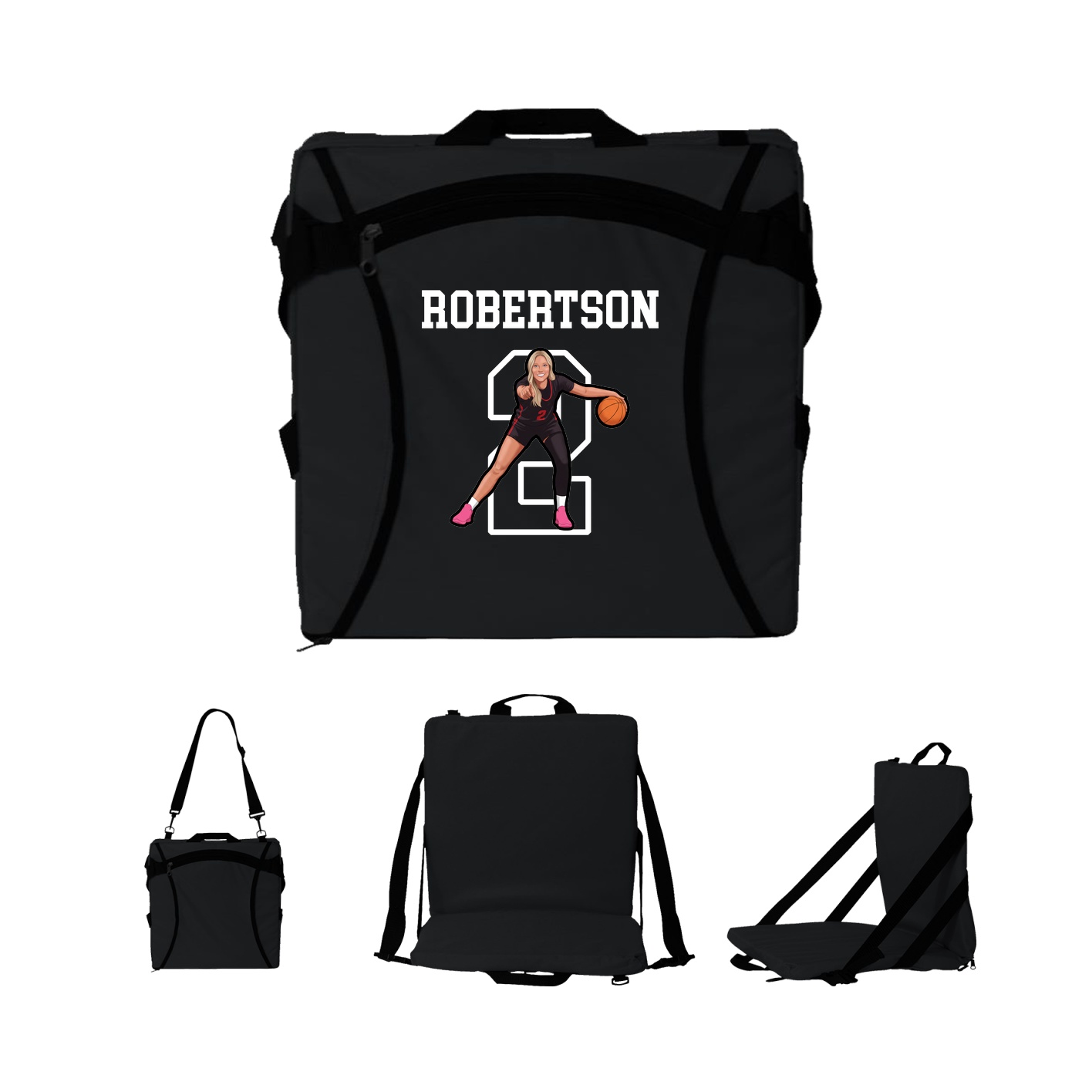 Folding Stadium Seat — Shirsey in Black