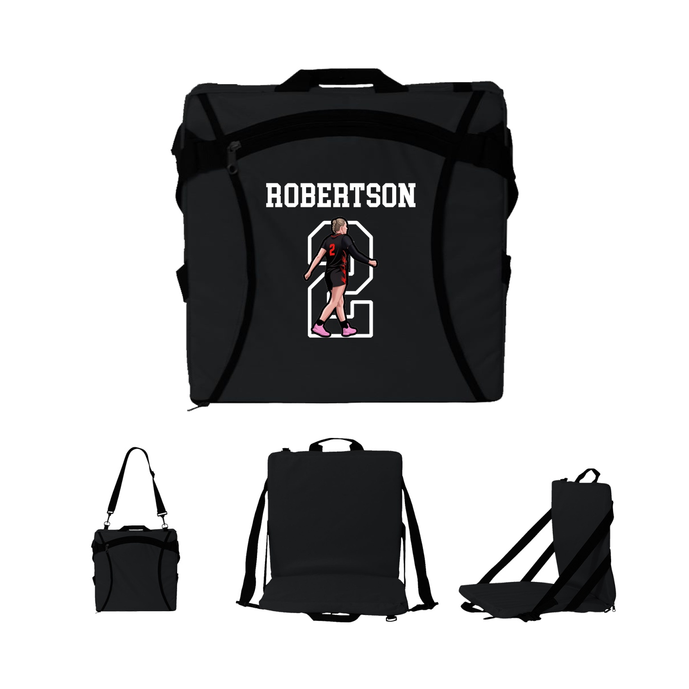 Folding Stadium Seat — Shirsey in Black
